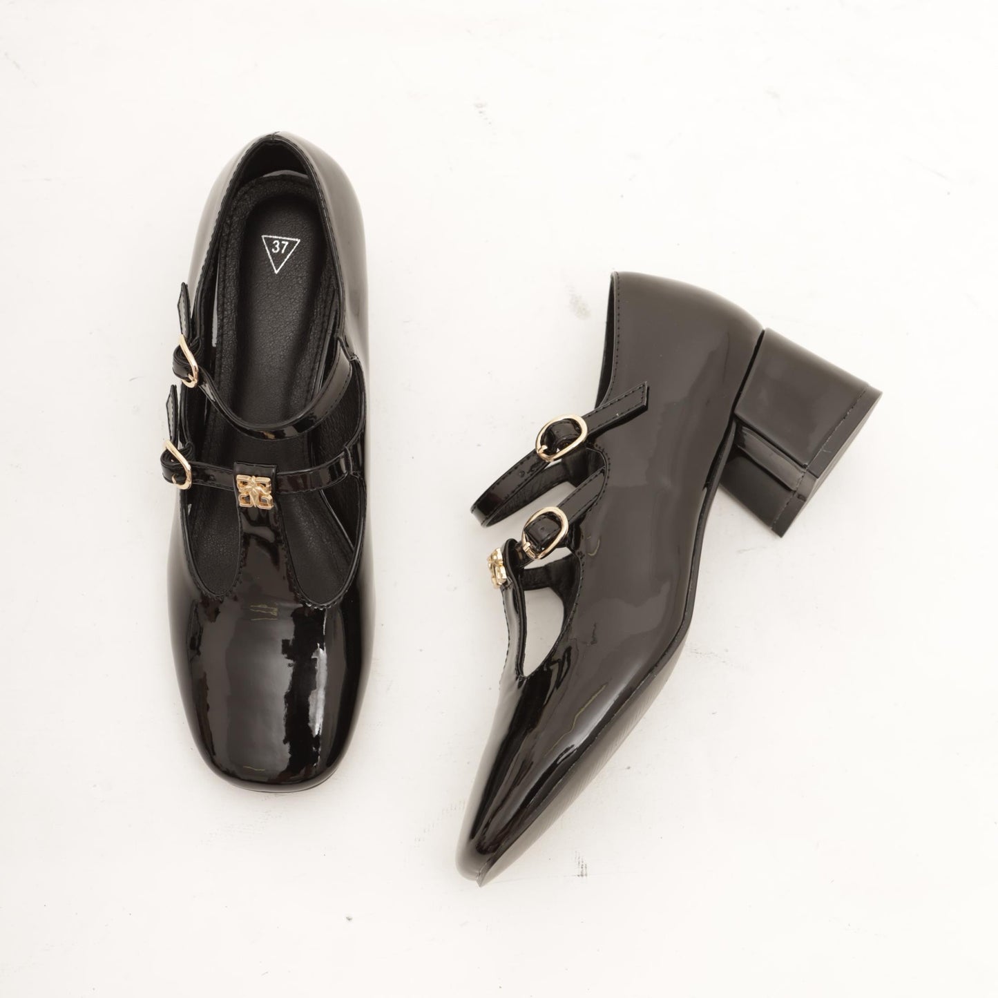 MARY JANE BABY 2 CINTURINI NERO 
