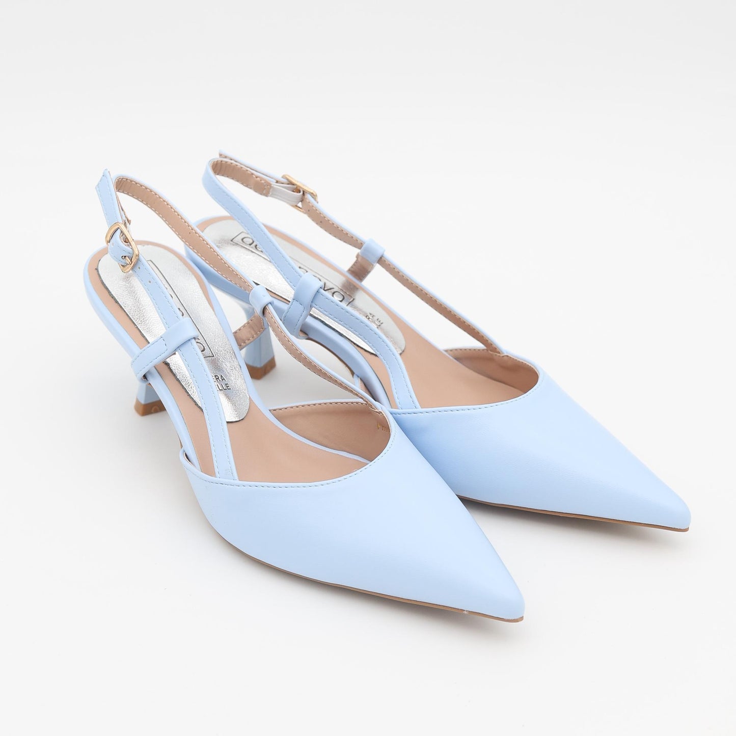 SLINGBACK TACCO AZZURRO 