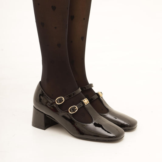 MARY JANE BABY 2 CINTURINI NERO 
