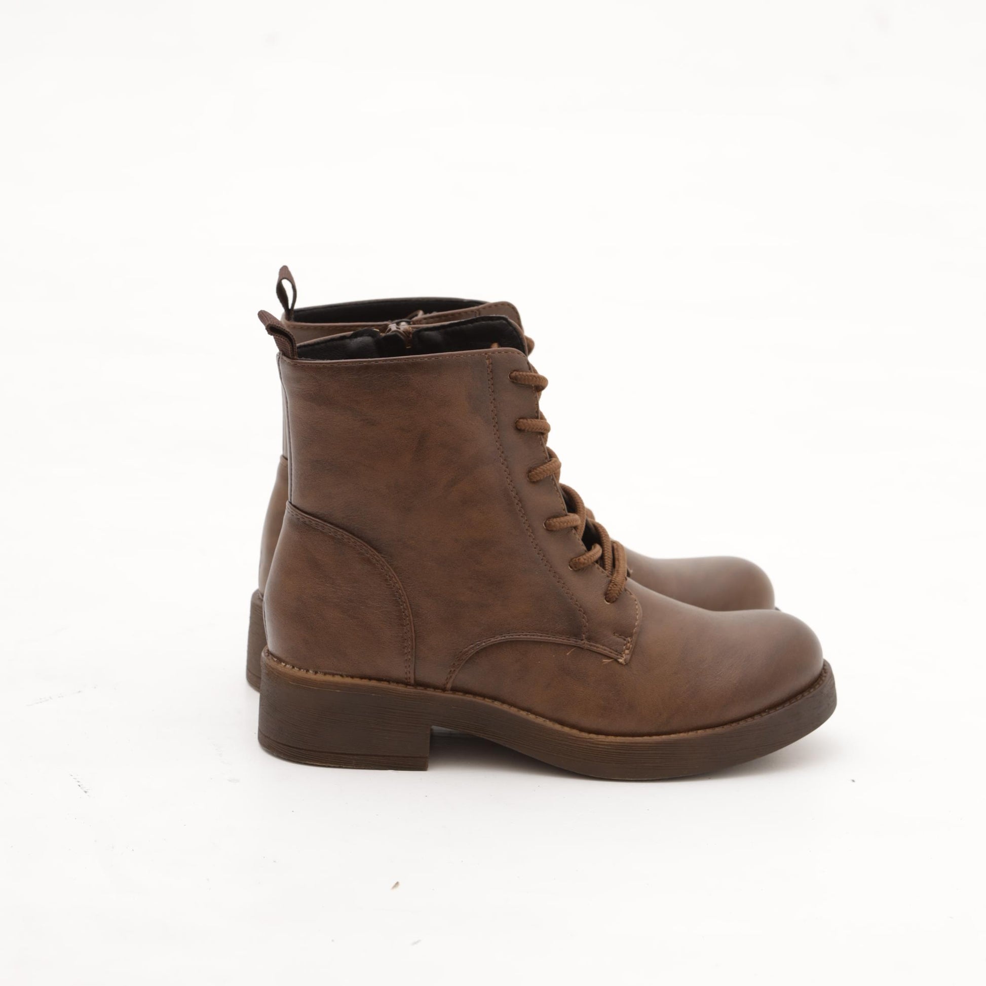 STIVALETTO ALLACCIATO MARRONE 