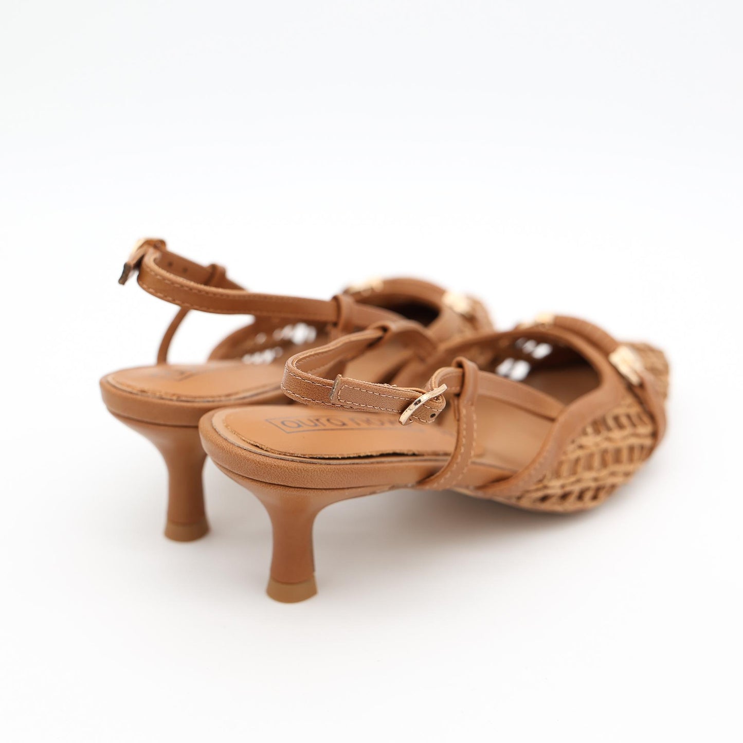 SLINGBACK RETE MORSETTO CUOIO 