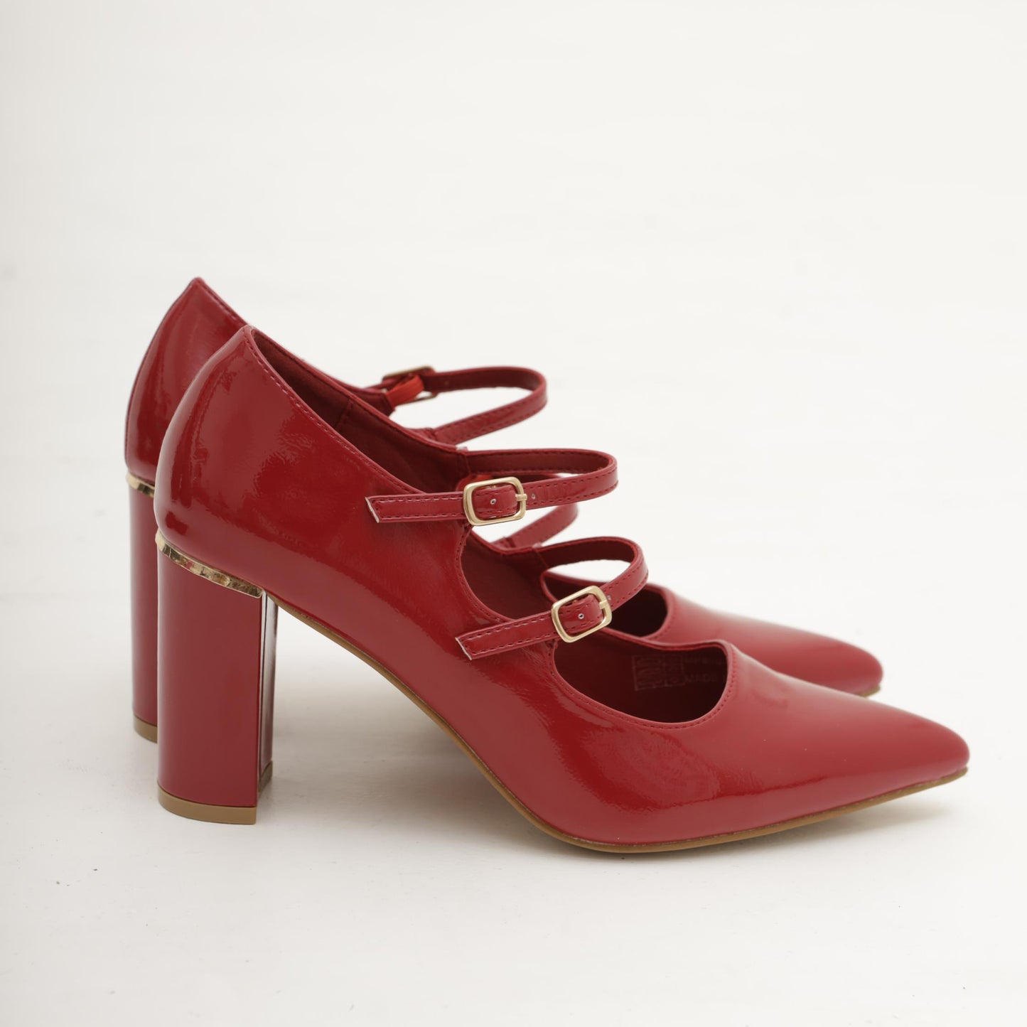 MARY JANE PUNTA DUE CINTURINI BORDEAUX 