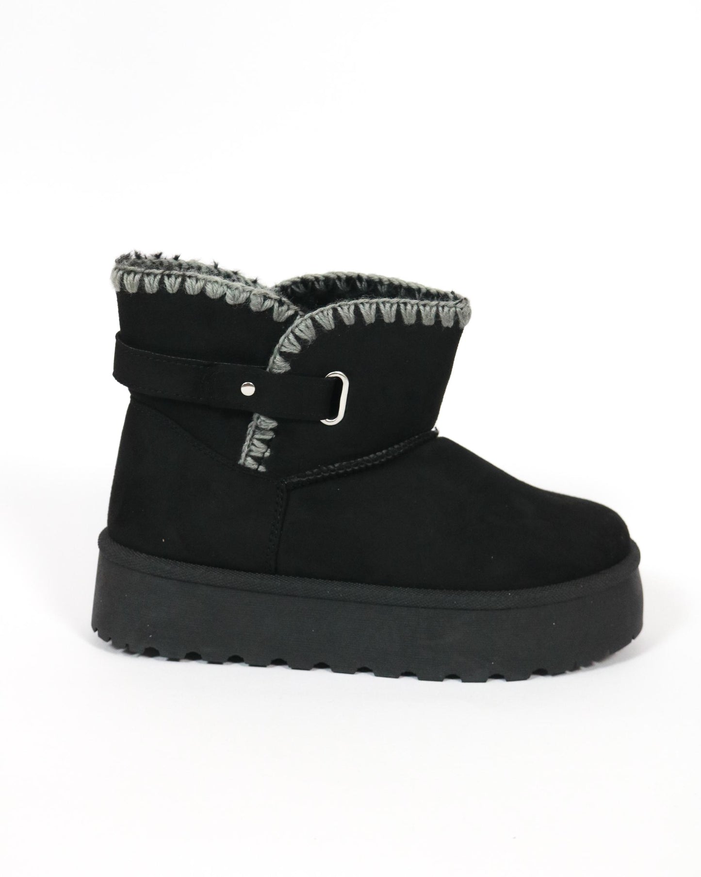 STIVALETTO MAMMUT BORDO LANA NERO 