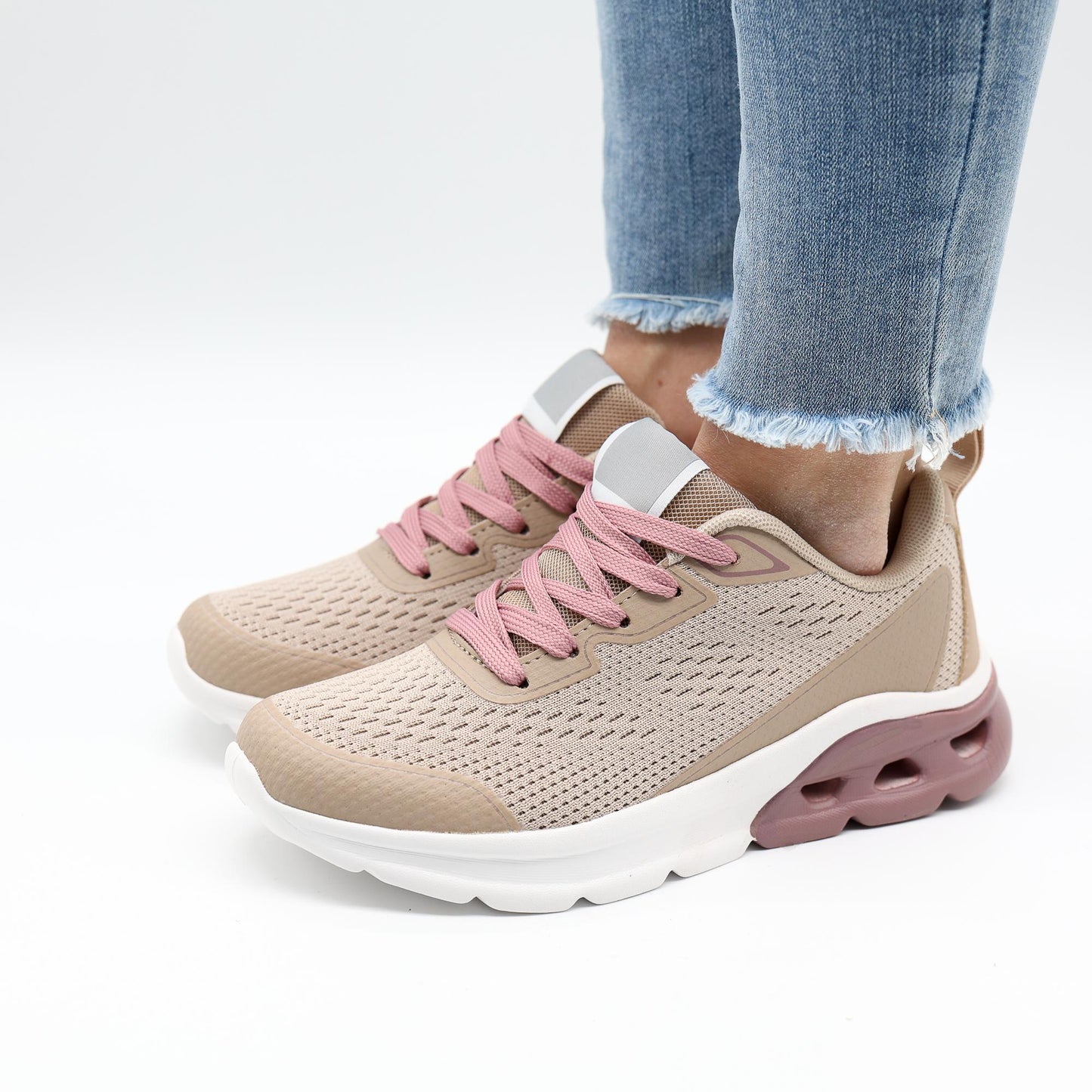 SNEAKERS MESH GOMMATA PINK 