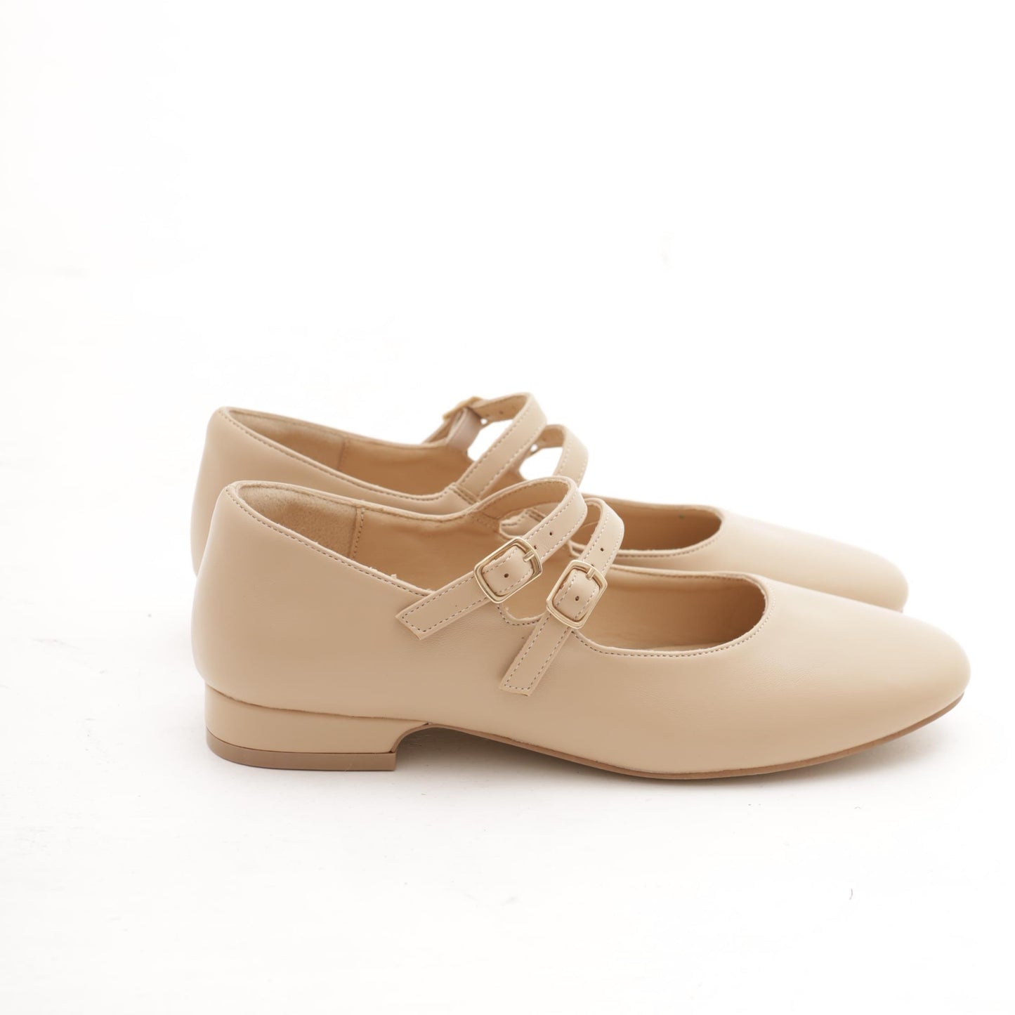 MARY JANE FLAT 2 CINTURINI NUDE 