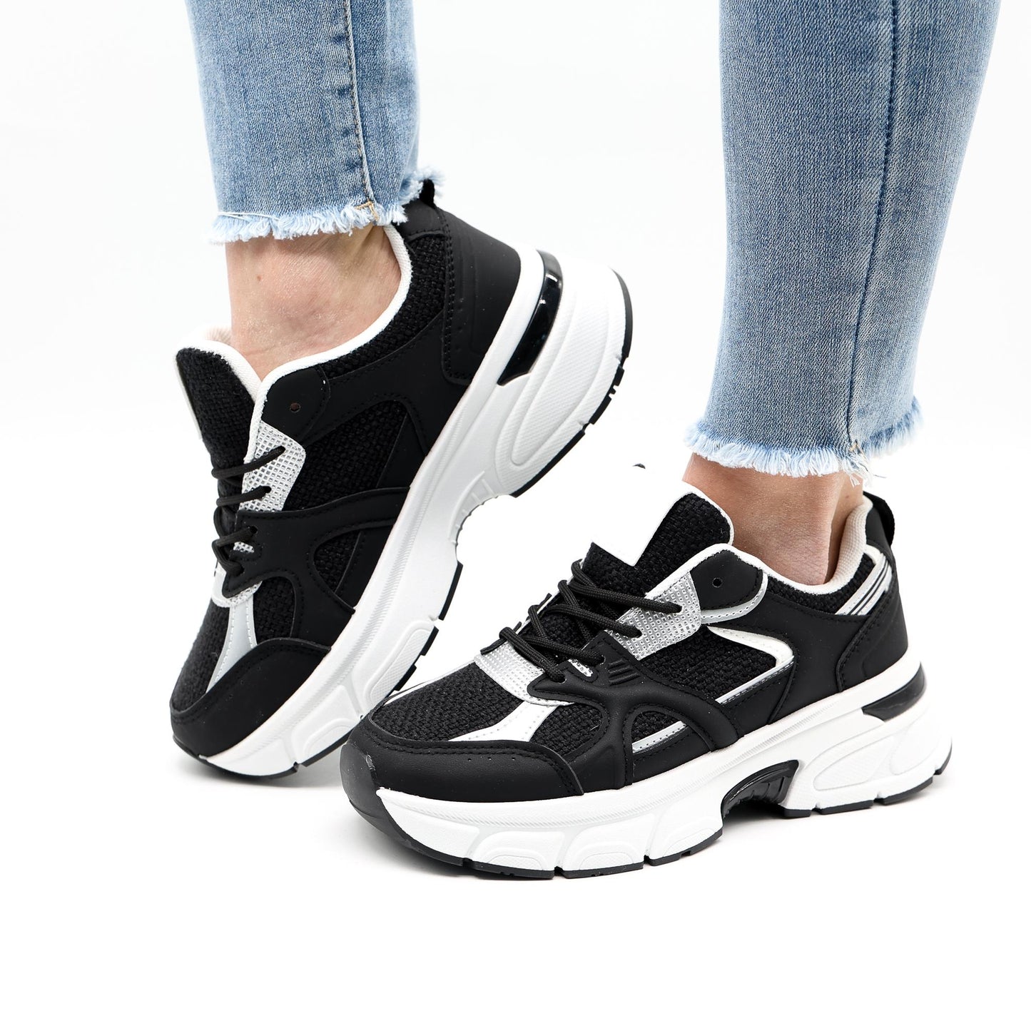 SNEAKERS TRACK JACQUARD NERO 