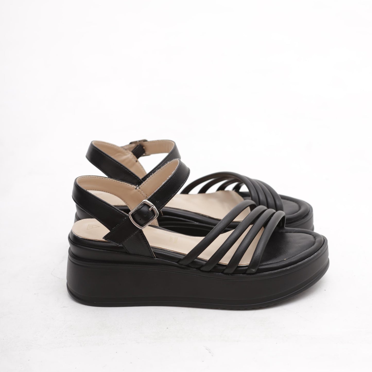 SANDALO ZEPPA FASCETTE NERO 