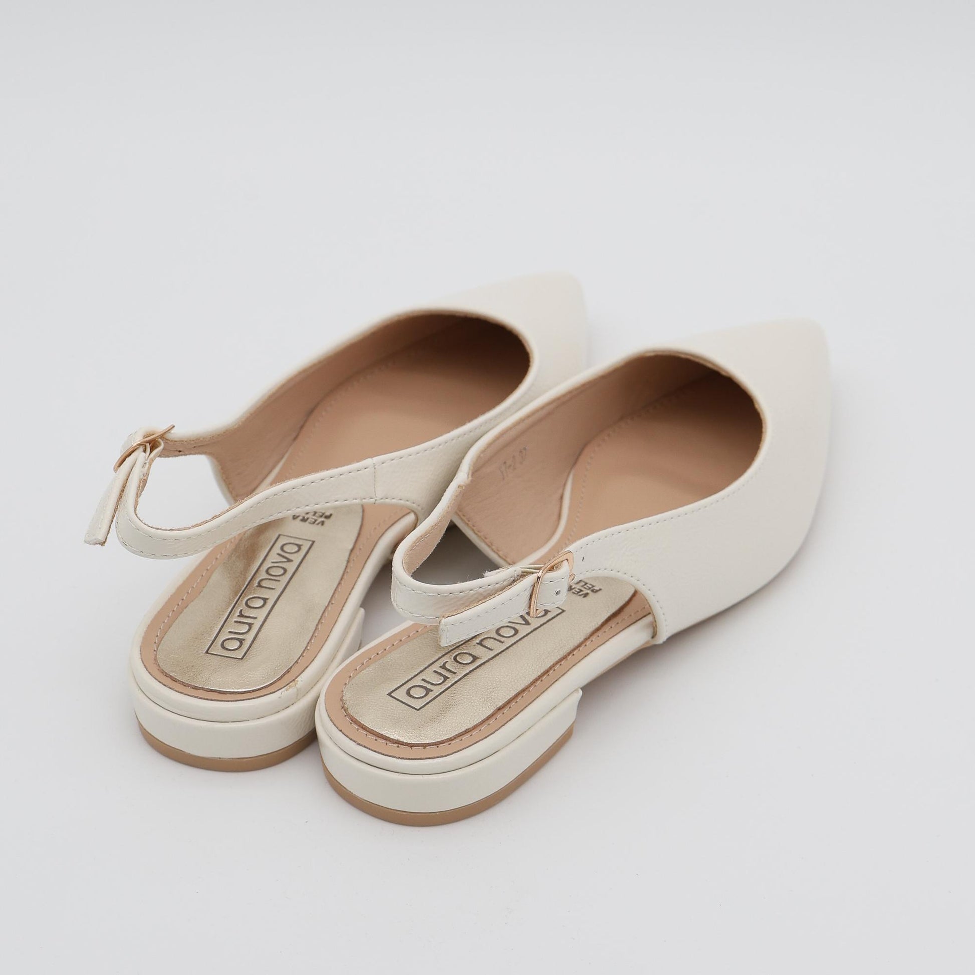 SLINGBACK FLAT BEIGE 