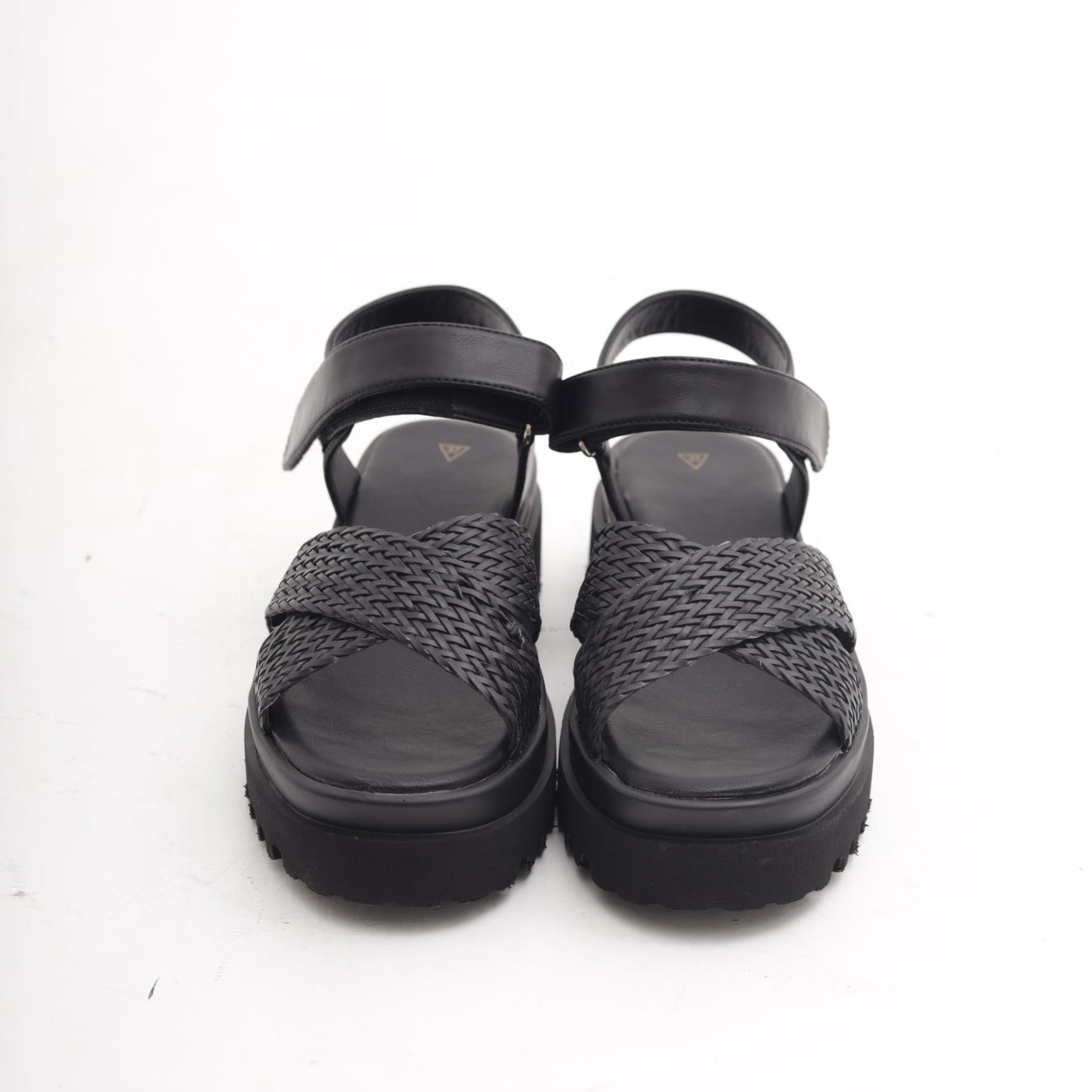 SANDALO FLATFORM INCROCIO NERO 