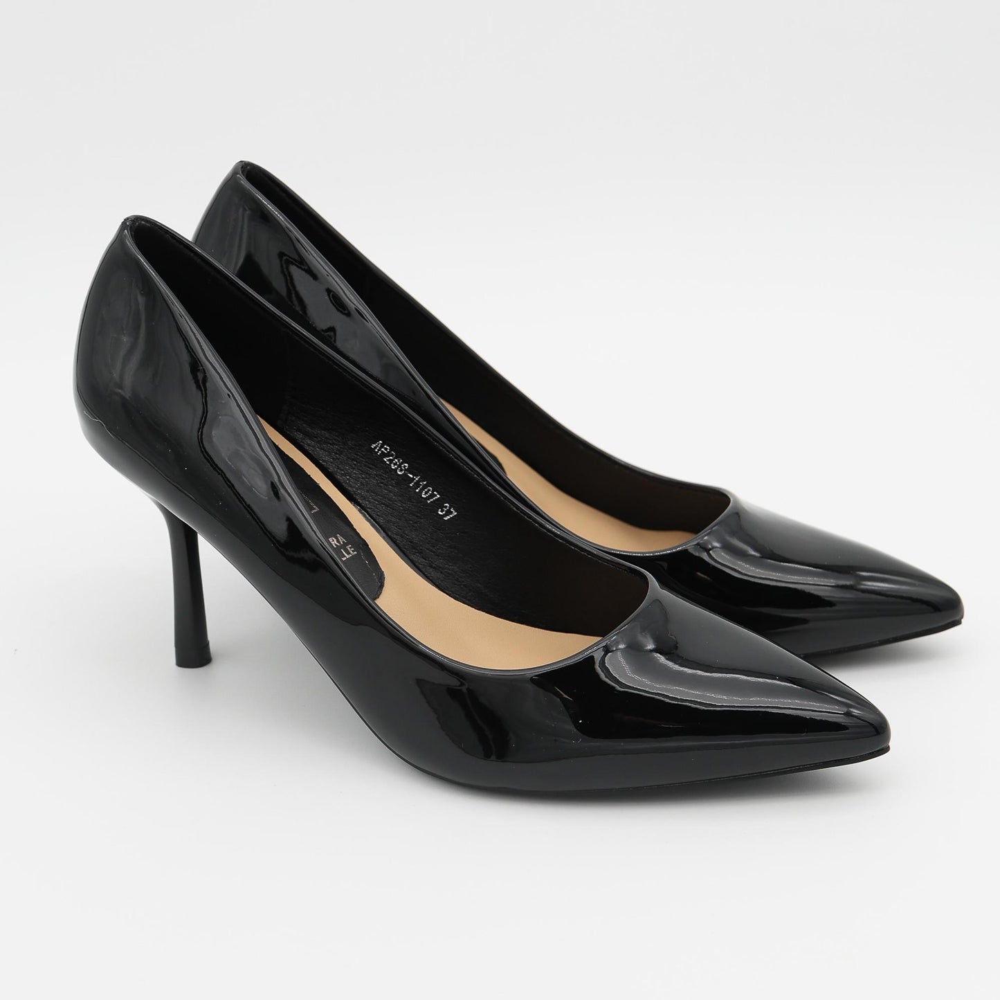 DECOLLETE TACCO VERNICE NERO 