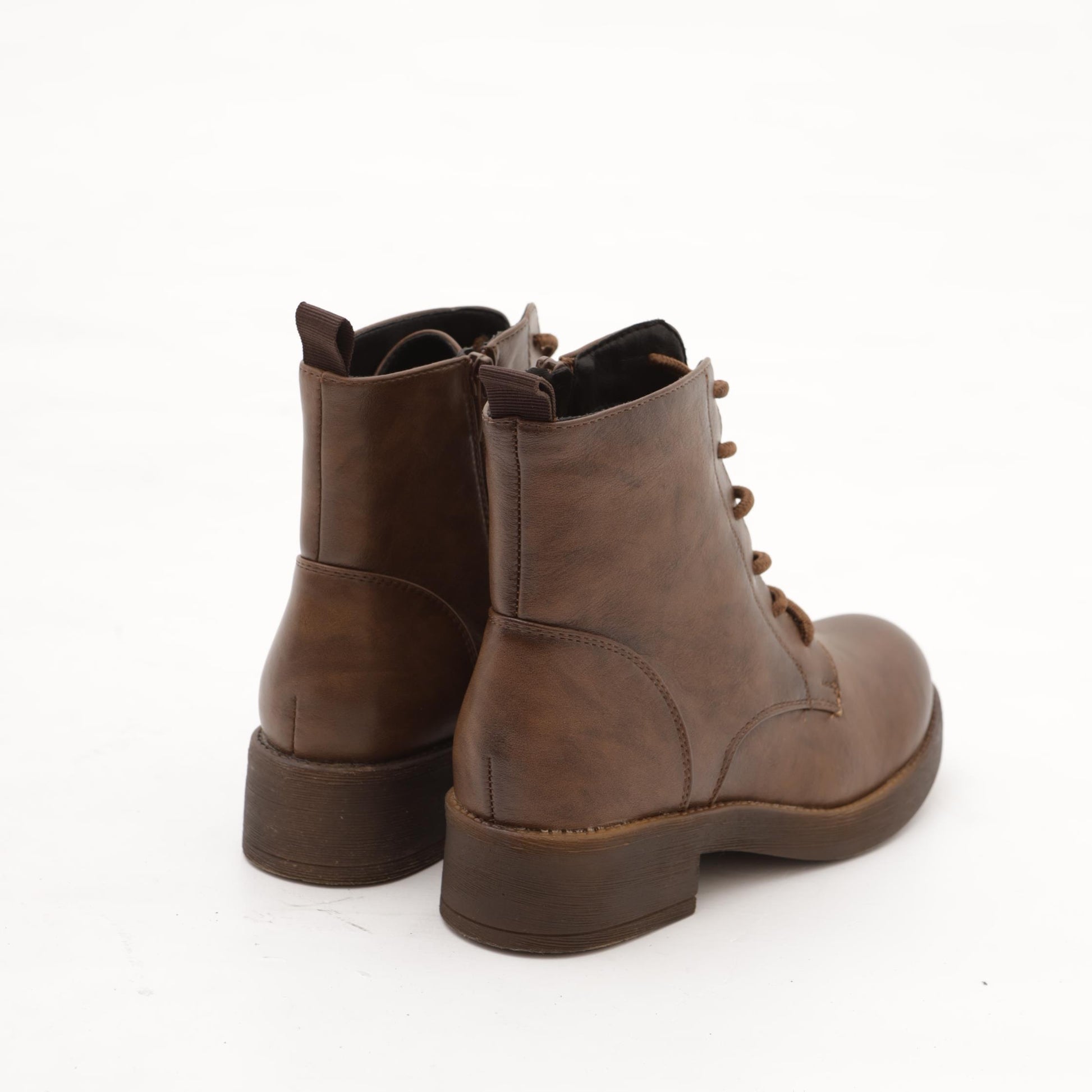 STIVALETTO ALLACCIATO MARRONE 