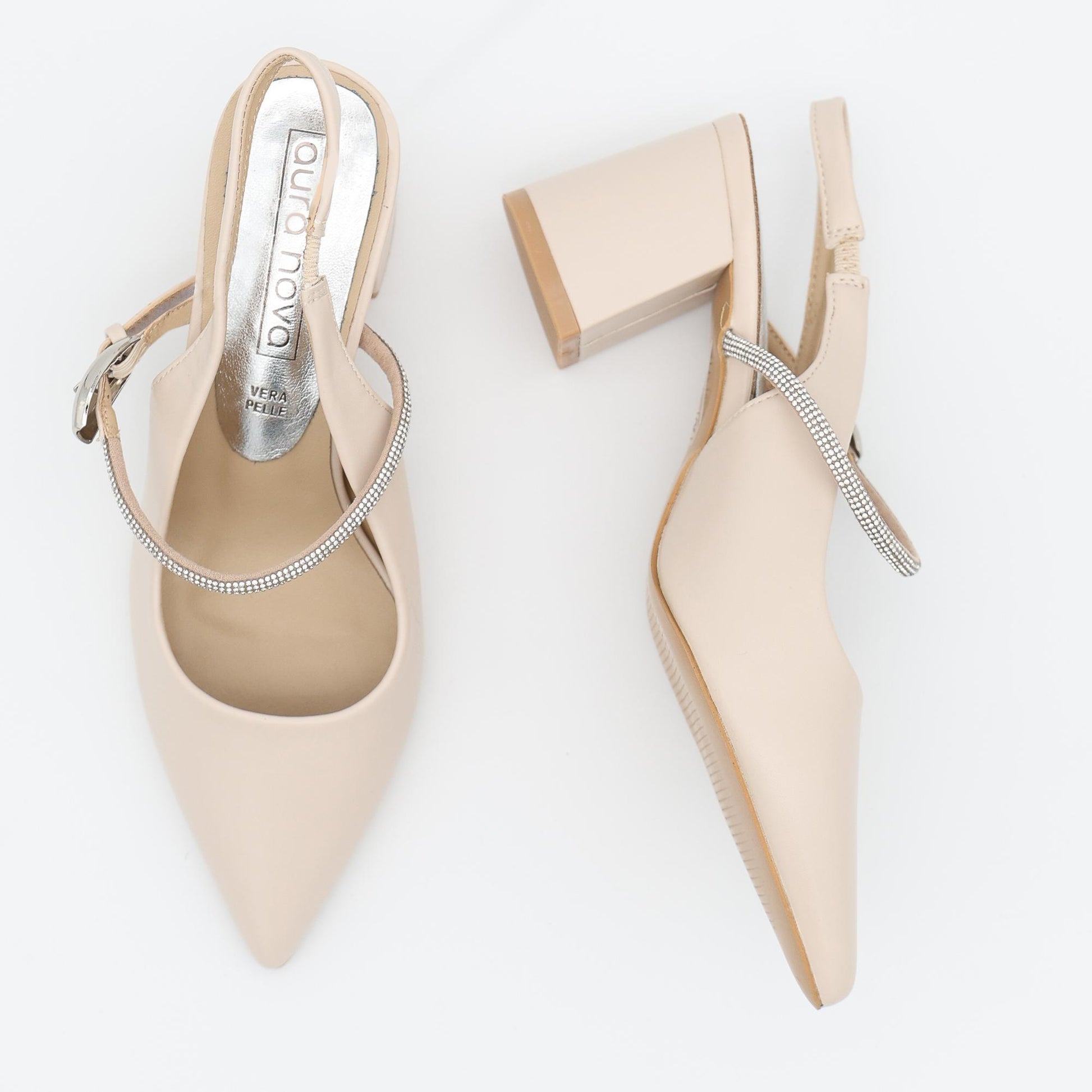 SLINGBACK BRILLANTINI BEIGE 