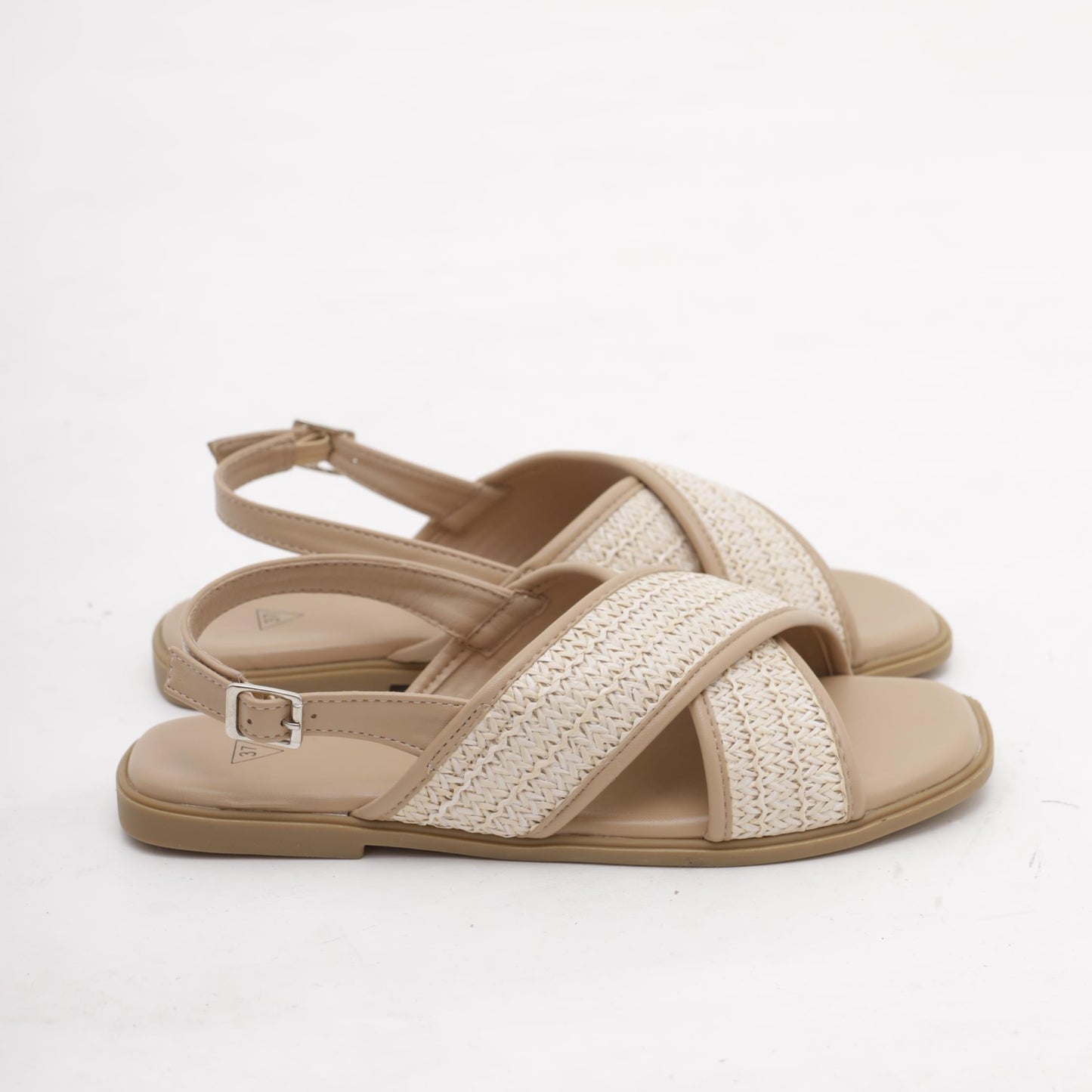 SANDALO FLAT INCROCIATO BEIGE 