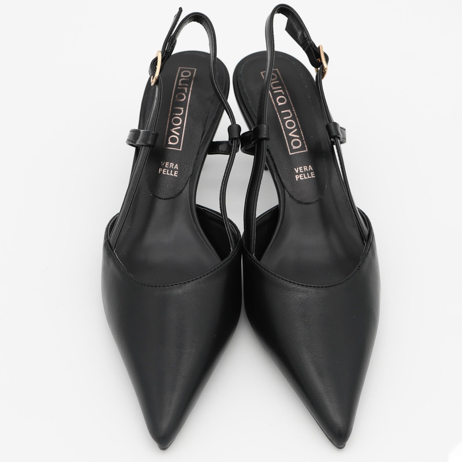SLINGBACK TACCO NERO 