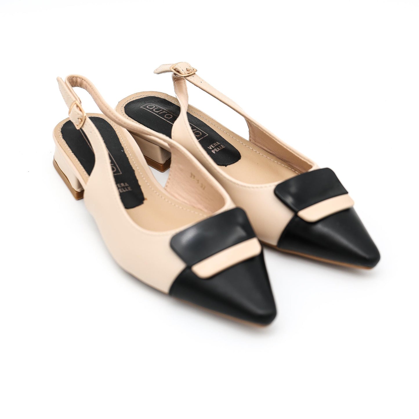 SLINGBACK BICOLORE KHAKI 