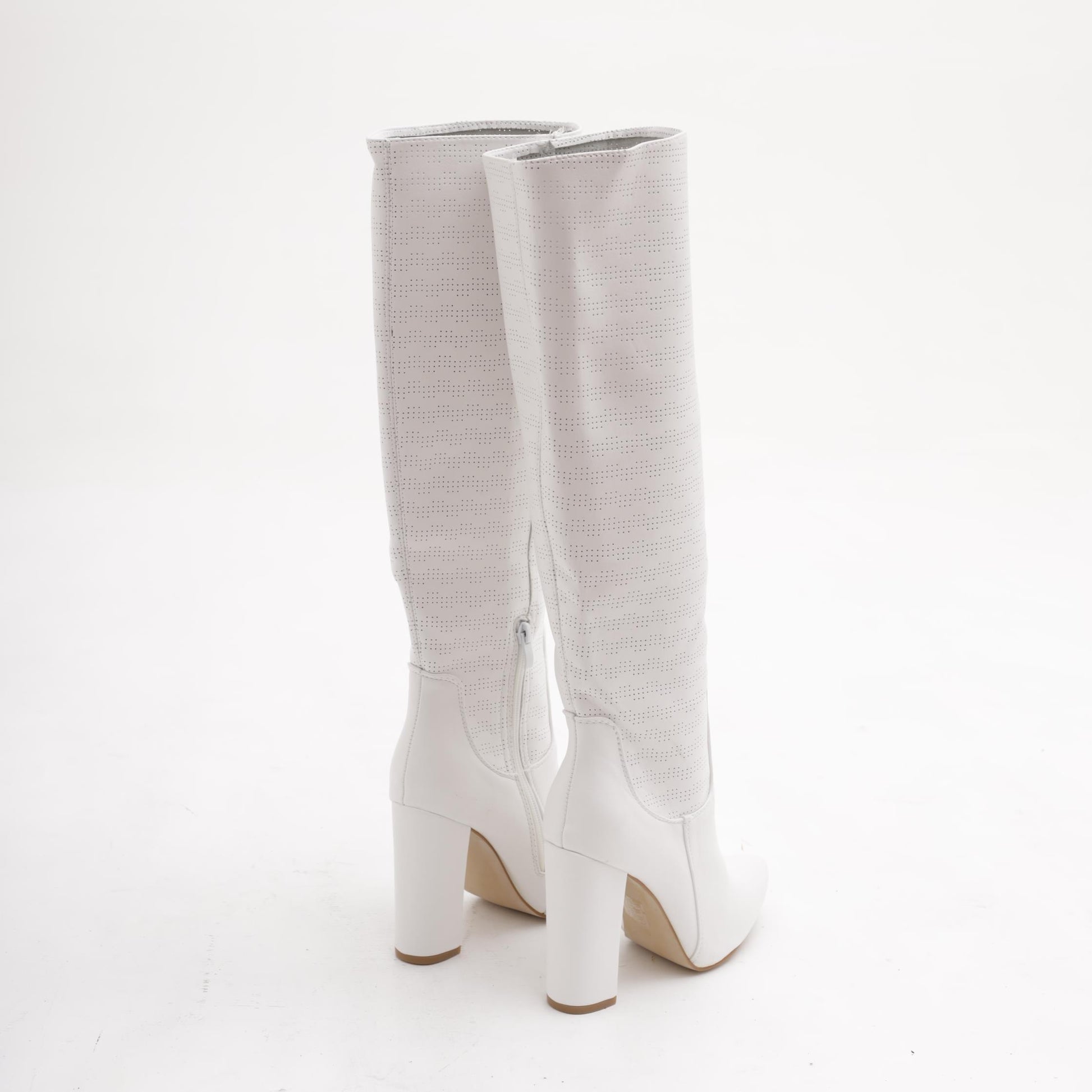 STIVALE TACCO MICROFORATO BIANCO 