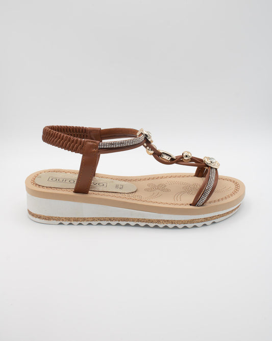 SANDALO ZEPPA GIOIELLO CAMEL 