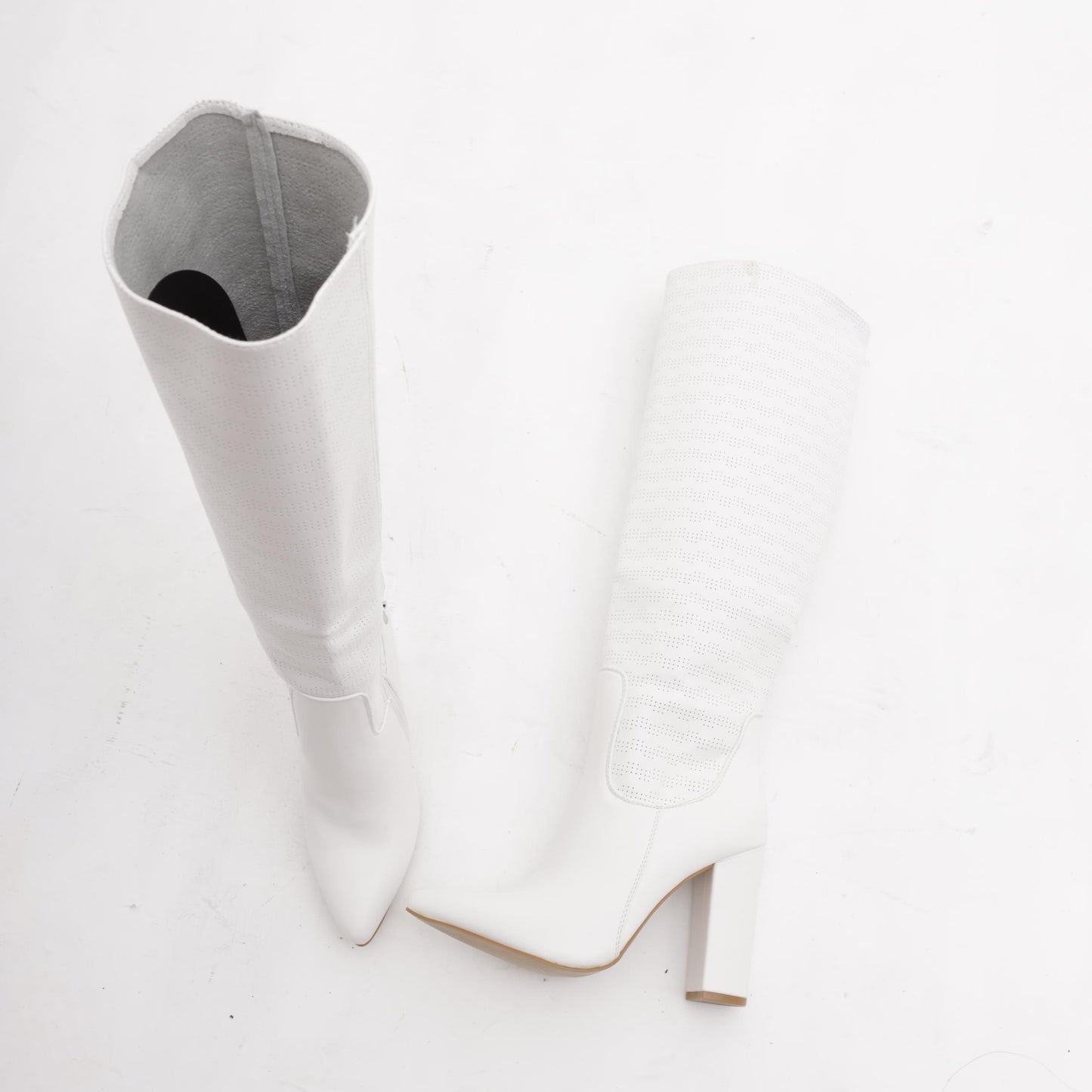 STIVALE TACCO MICROFORATO BIANCO 