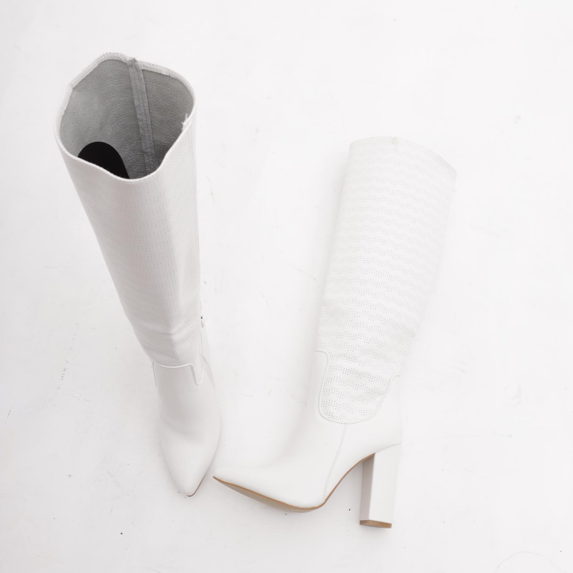 STIVALE TACCO MICROFORATO BIANCO 