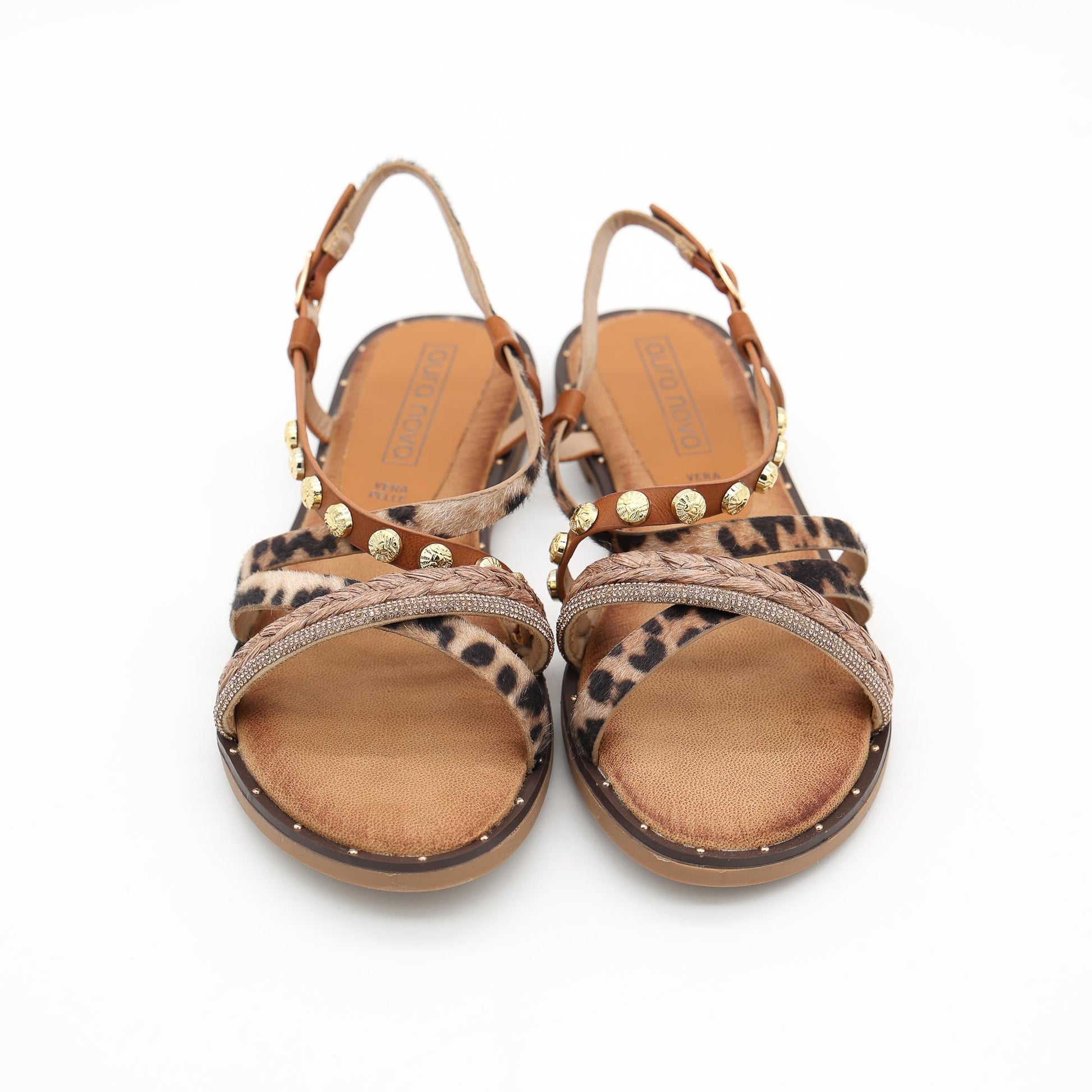 SANDALO FLAT ANIMALIER CAMEL 