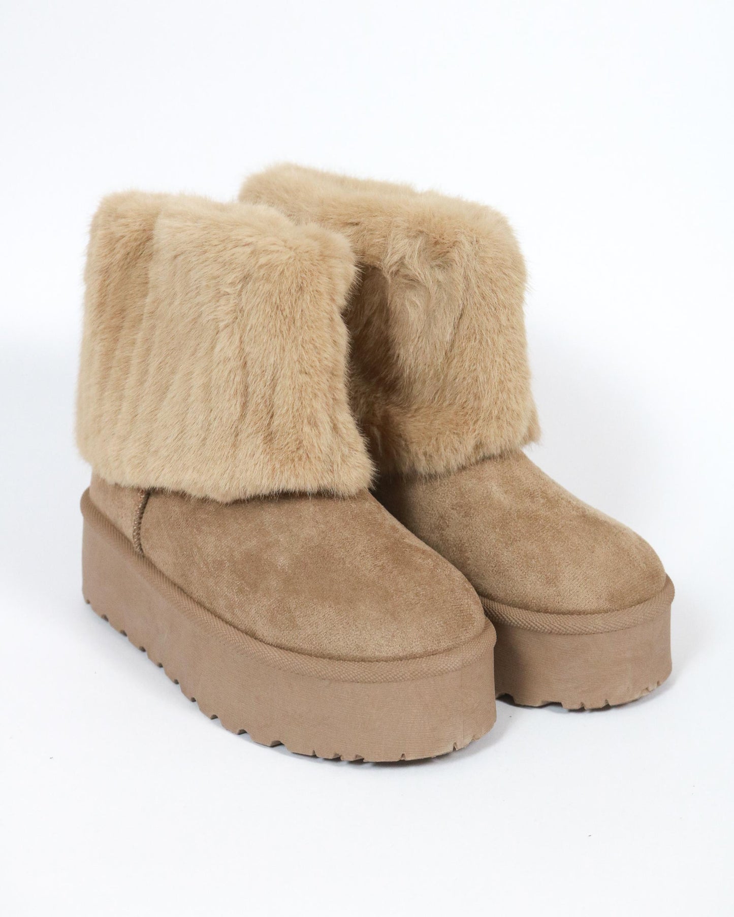 STIVALETTO MAMMUT RISVOLTATO KAKI 