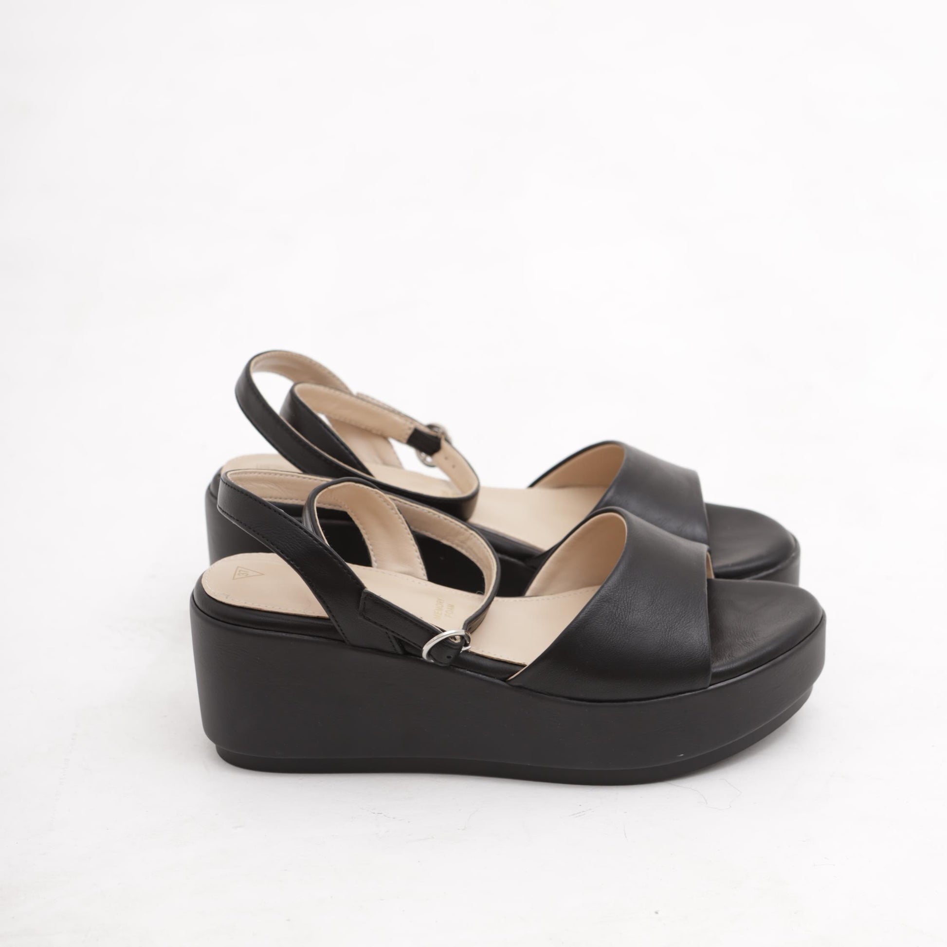 SANDALO ZEPPA FASCIA NERO 