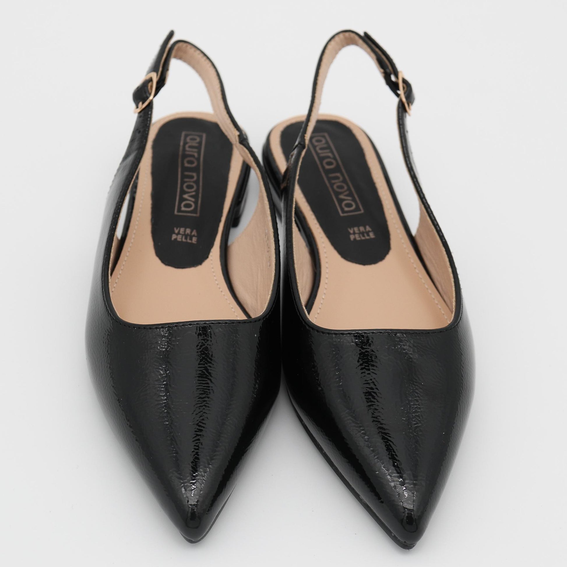 SLINGBACK FLAT NERO 