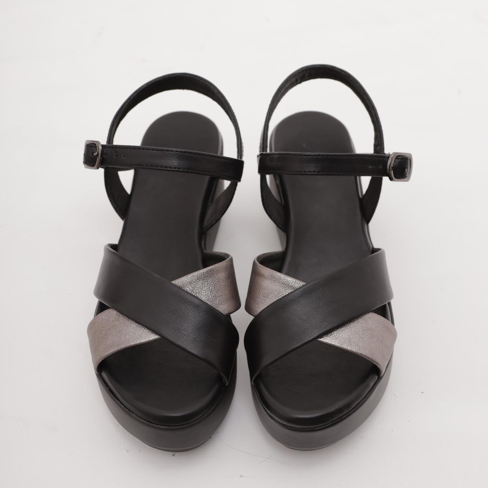 SANDALO ZEPPA INCROCIO NERO 