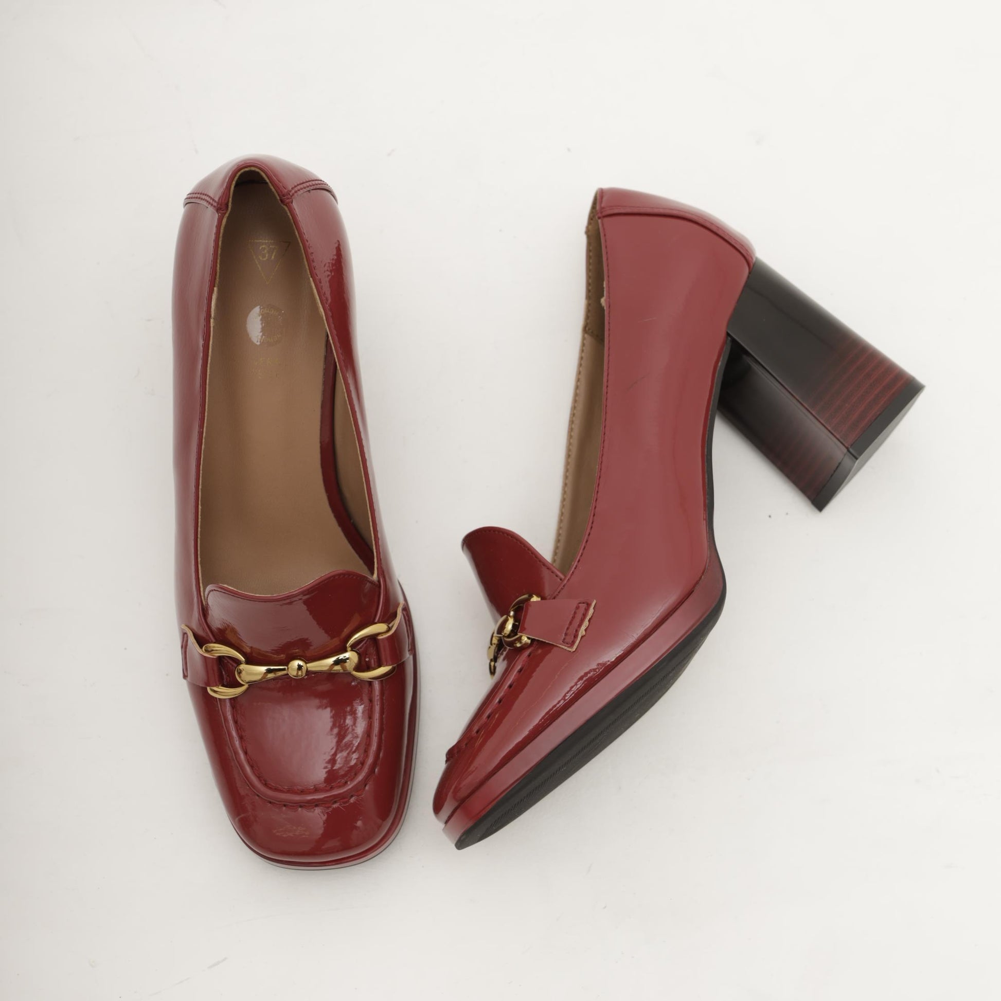MOCASSINO MORSETTO TACCO BORDEAUX 