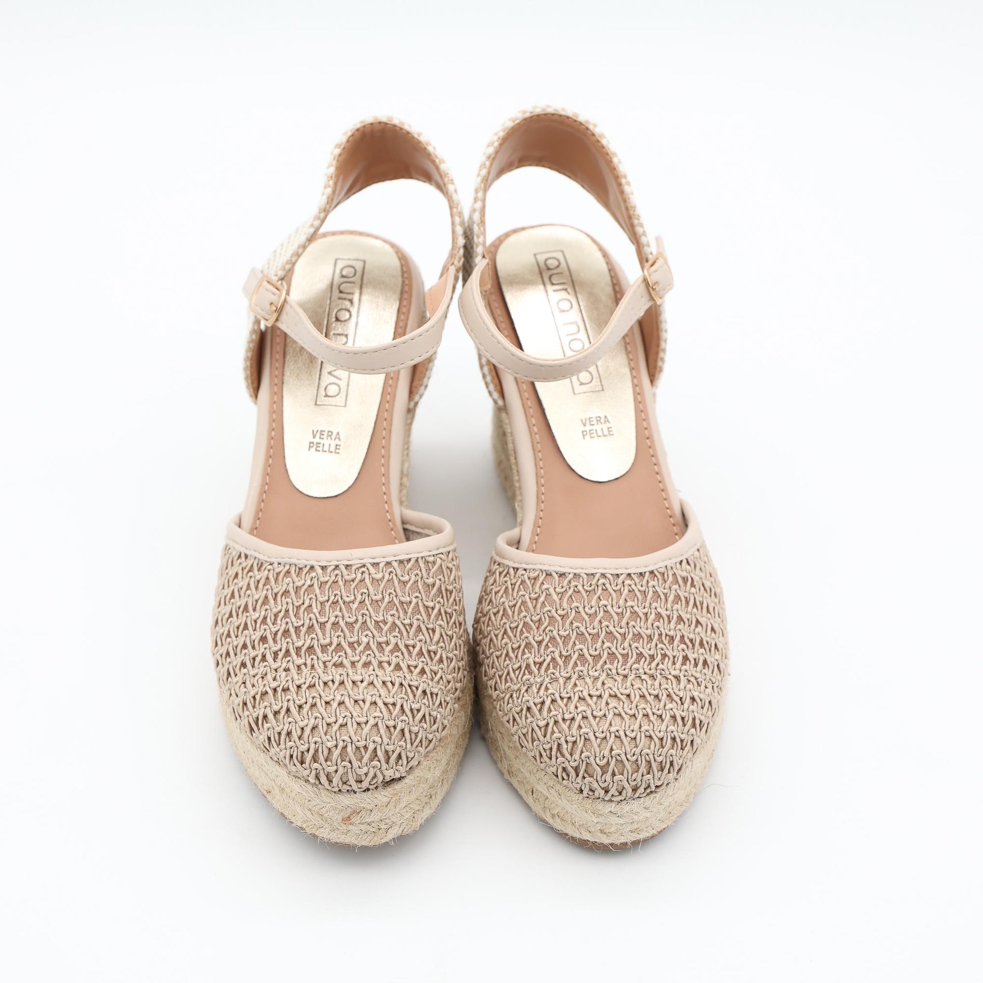 SANDALO CORDA ZEPPA IN RETE BEIGE 