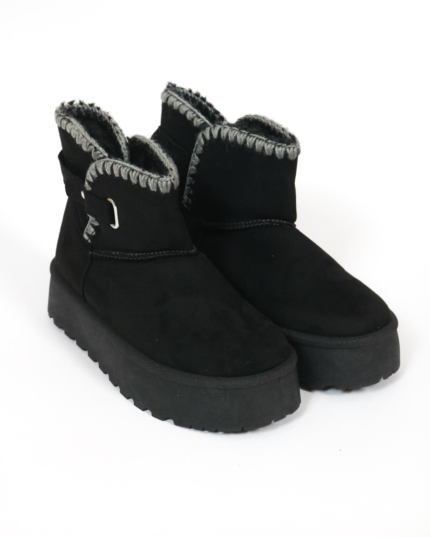 STIVALETTO MAMMUT BORDO LANA NERO 
