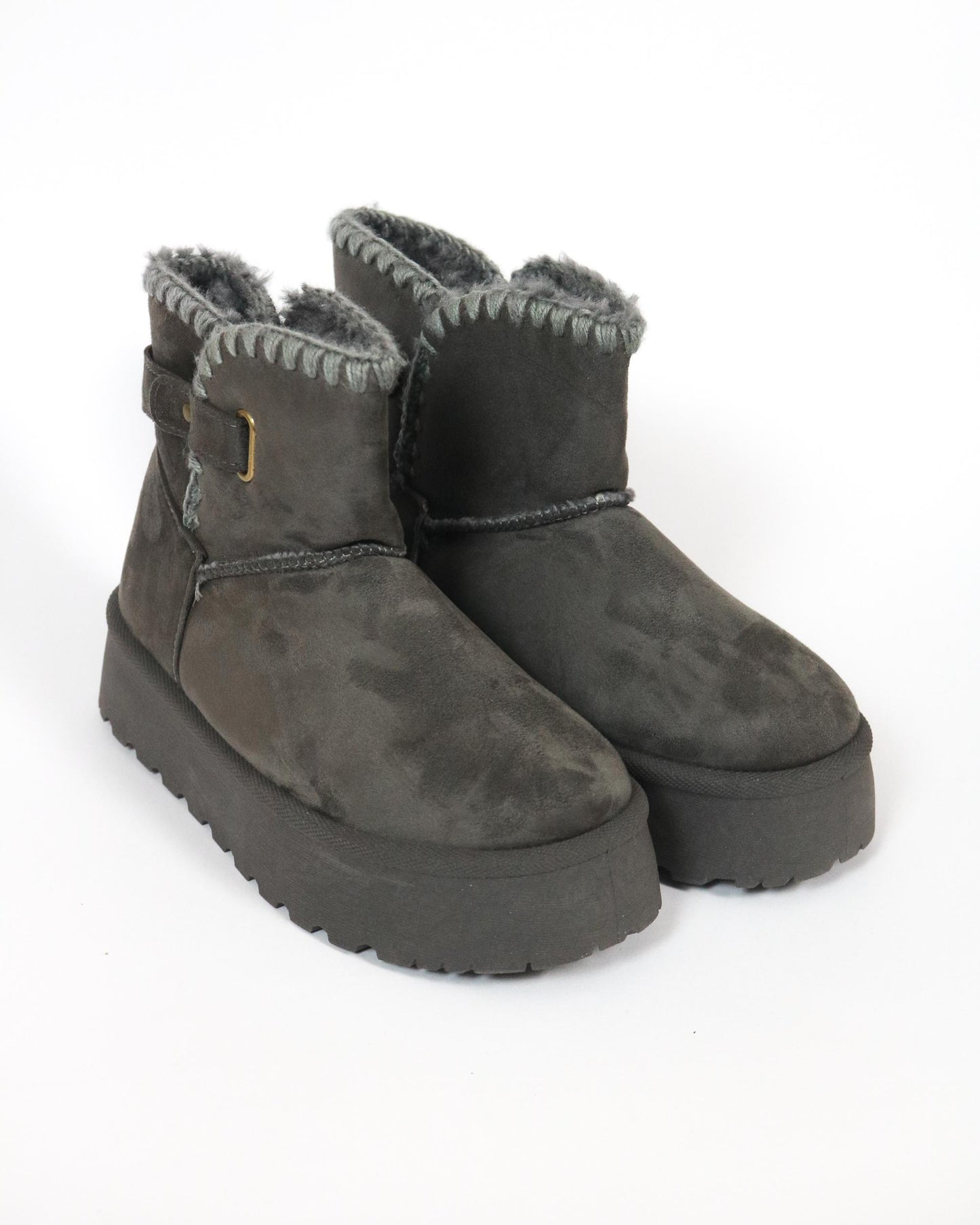 STIVALETTO MAMMUT BORDO LANA GRIGIO 
