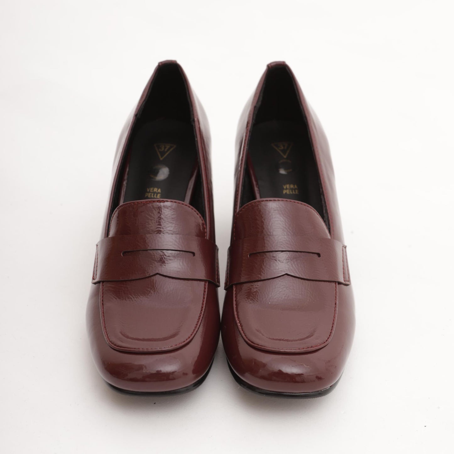 MOCASSINO TACCO LISCIO BORDEAUX 