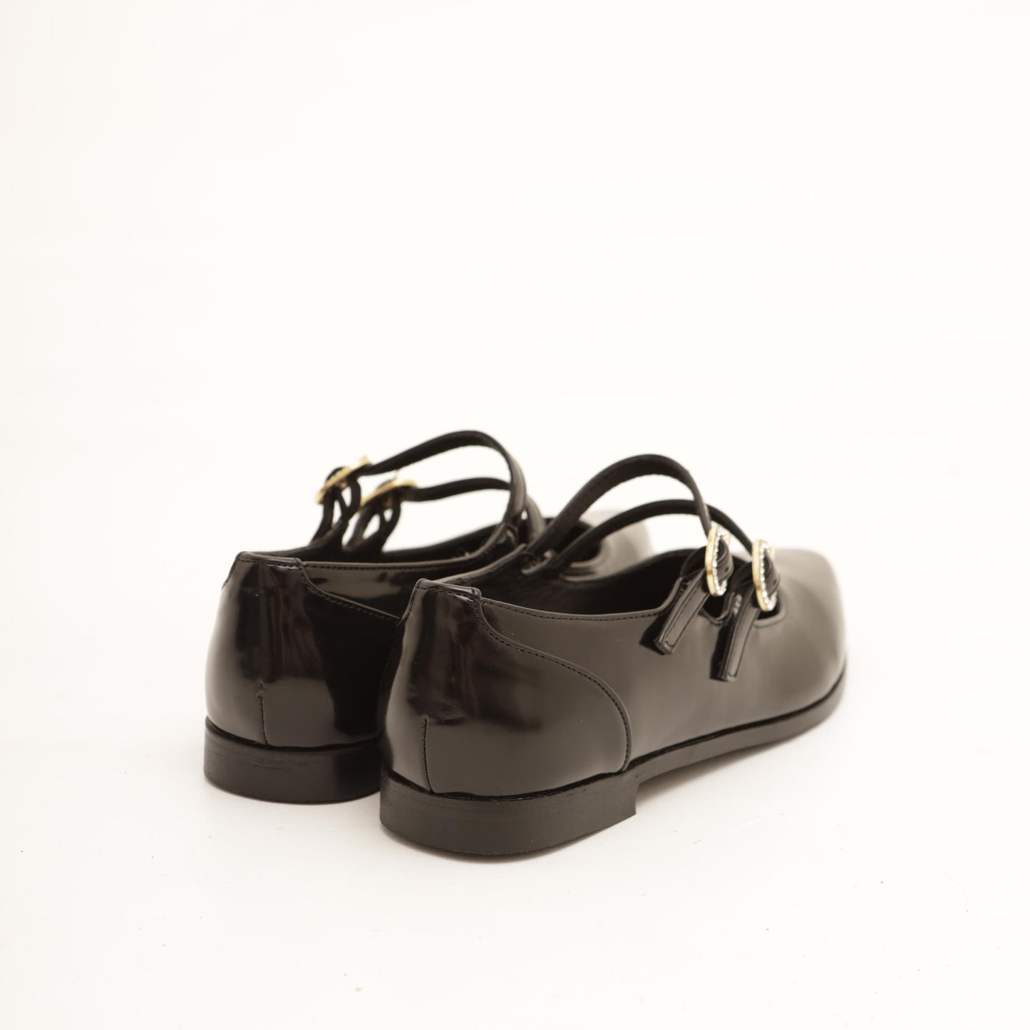 MARY JANE FLAT 2 CINTURINI NERO 