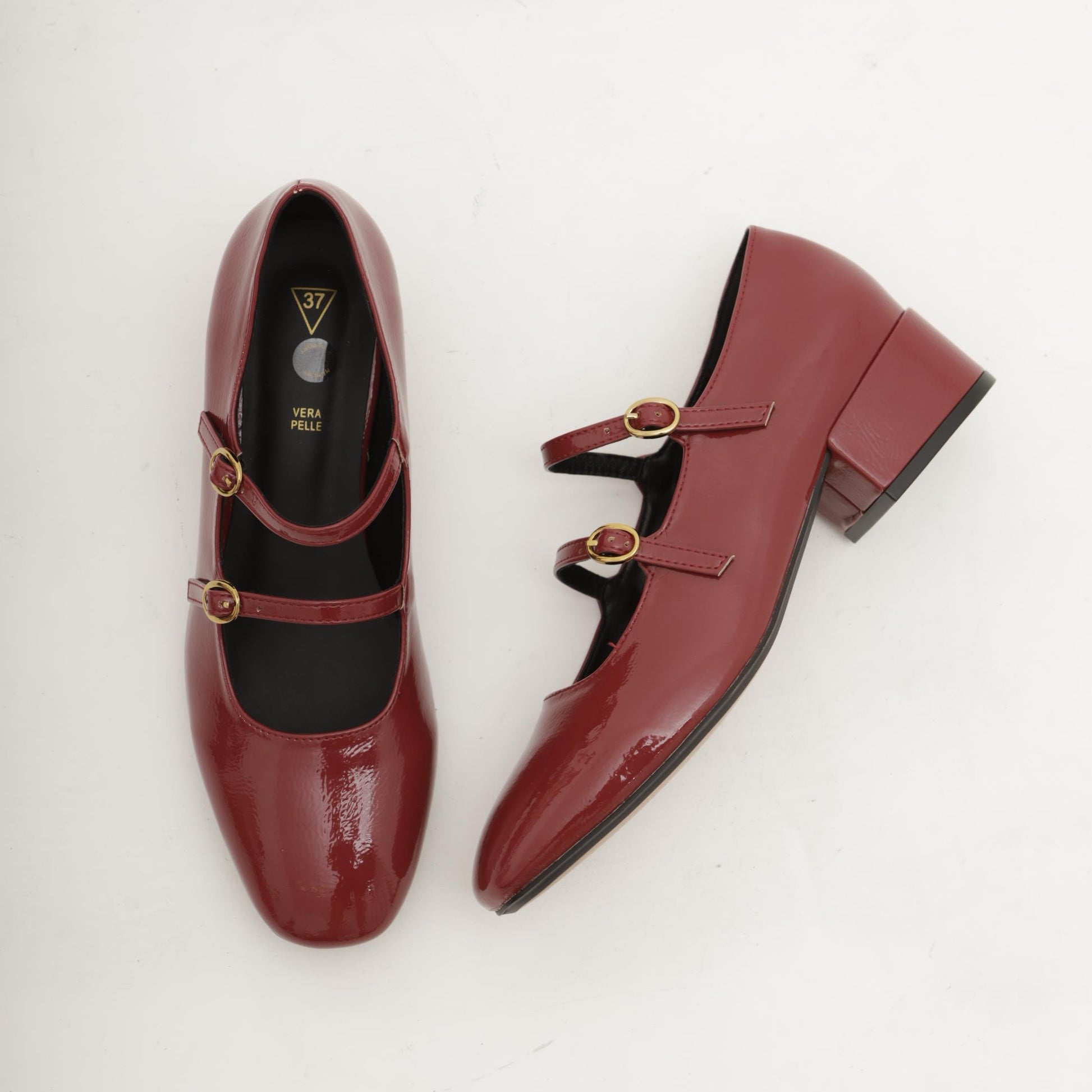 MARY JANE TACCO 2 CINTURINI BORDEAUX 