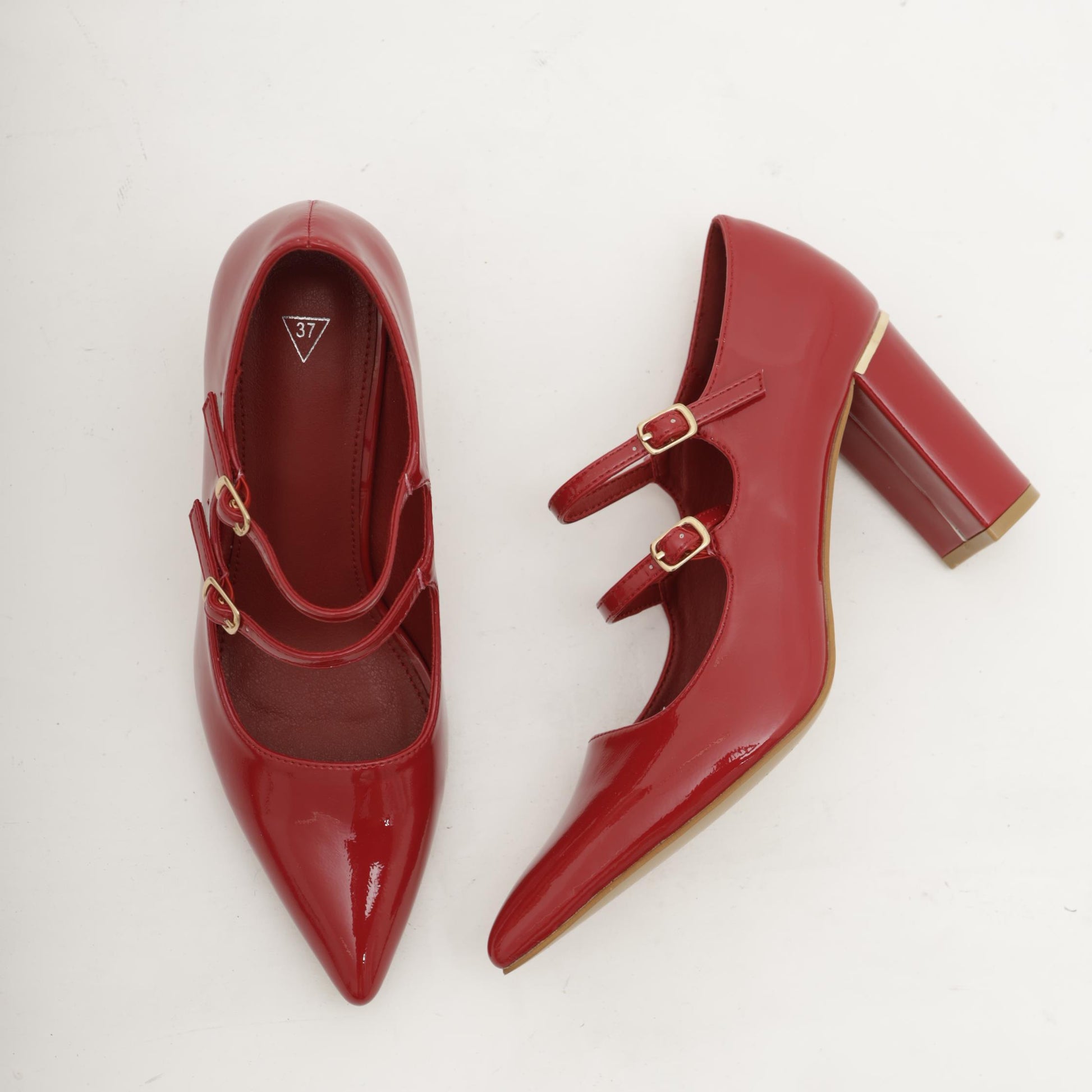MARY JANE PUNTA DUE CINTURINI BORDEAUX 