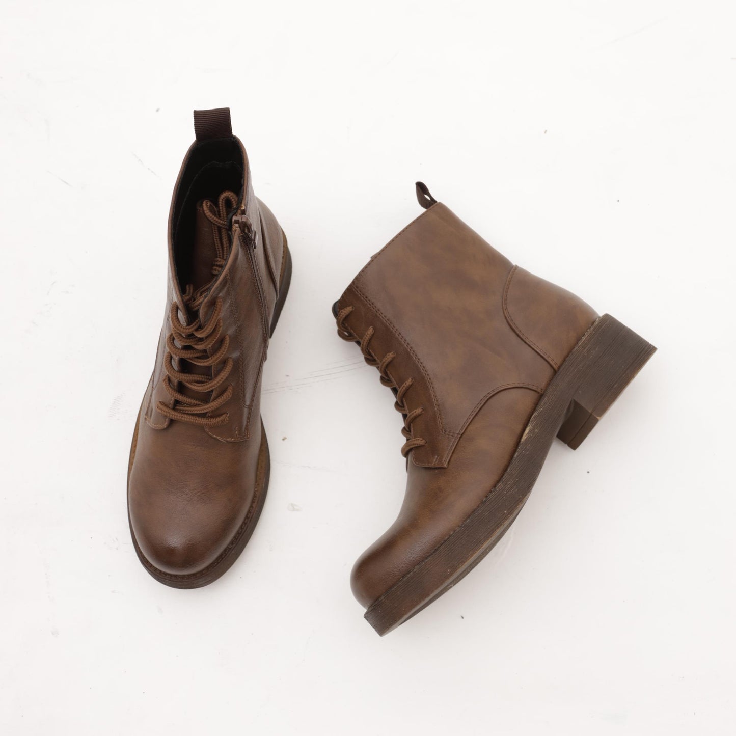 STIVALETTO ALLACCIATO MARRONE 