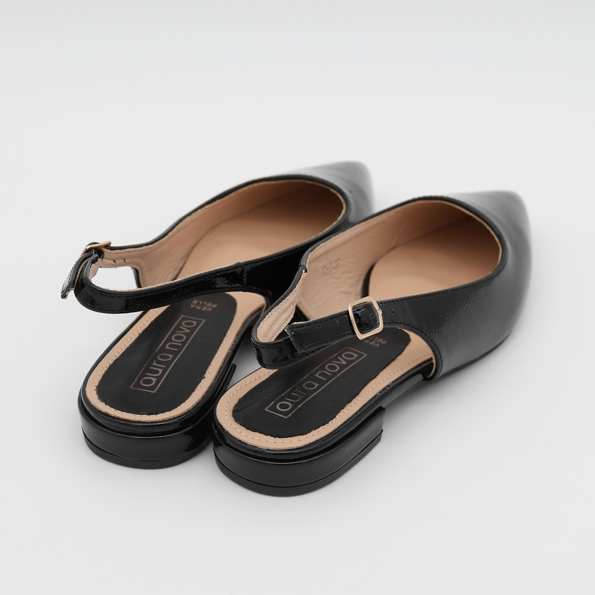 SLINGBACK FLAT NERO 