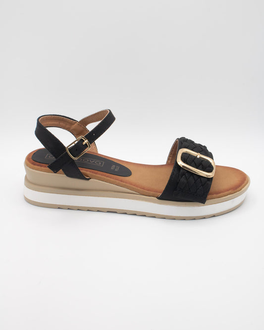 SANDALO ZEPPA TRECCIA FIBBIA 