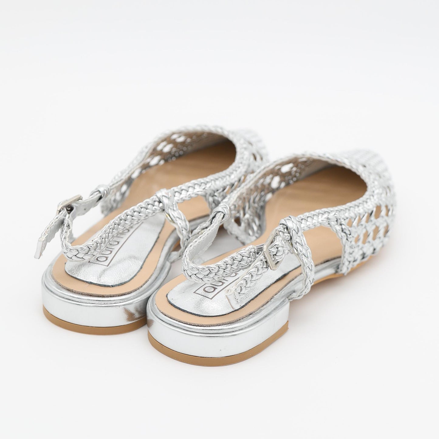 SLINGBACK INTRECCIATA ARGENTO 
