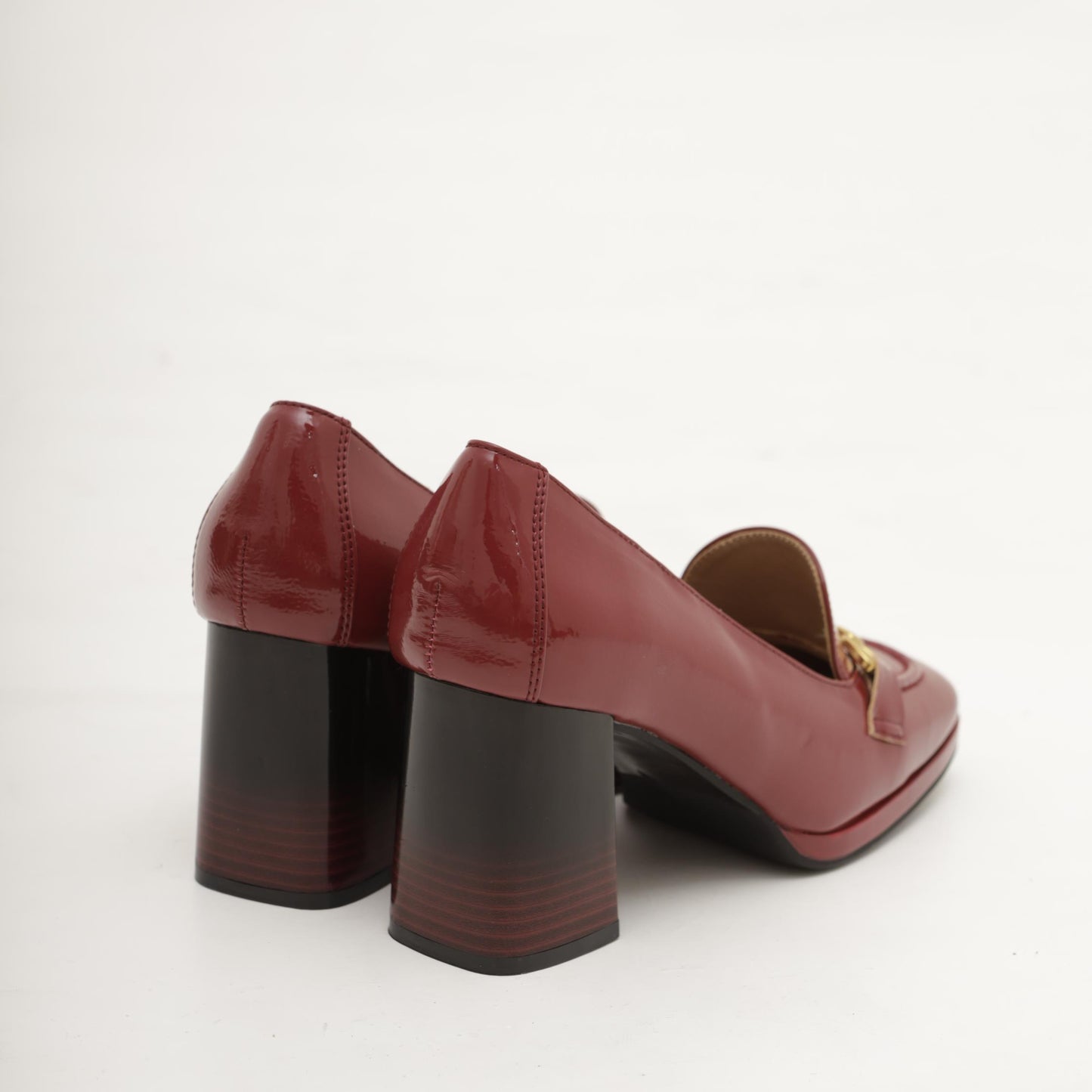 MOCASSINO MORSETTO TACCO BORDEAUX 