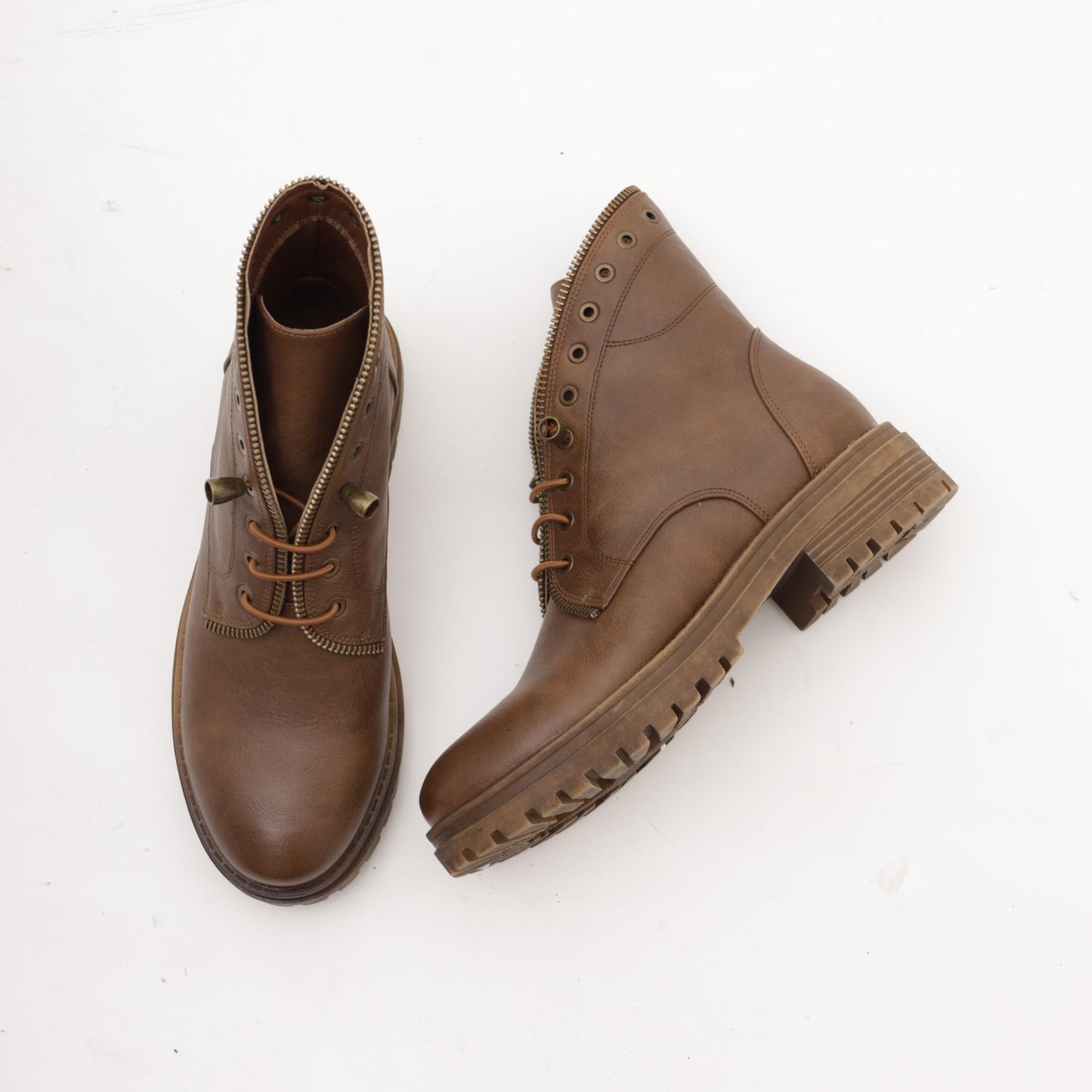 ANFIBIO BORDO ZIP MARRONE 