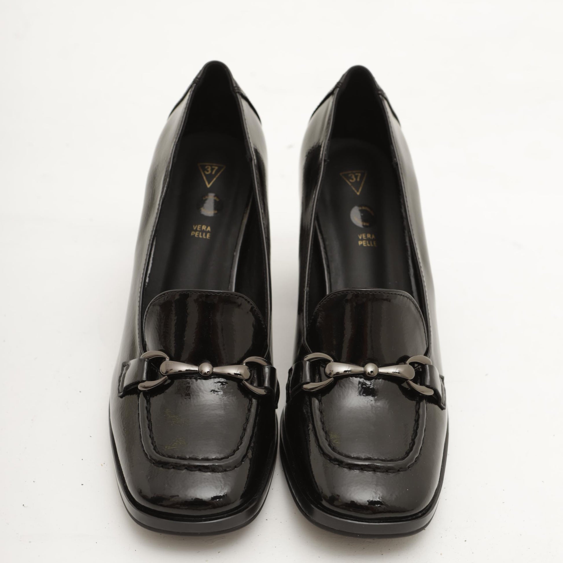 MOCASSINO MORSETTO TACCO NERO 