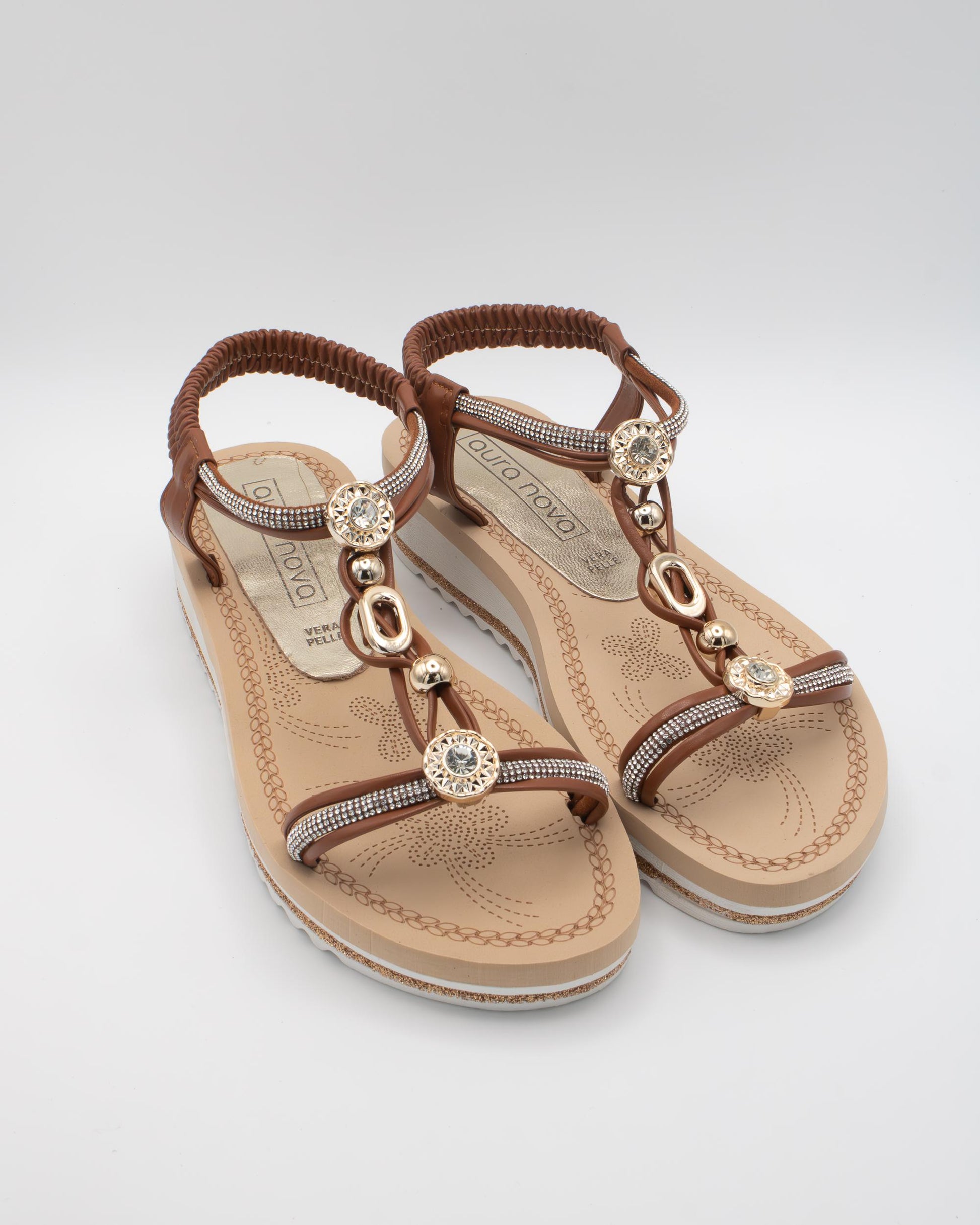 SANDALO ZEPPA GIOIELLO CAMEL 
