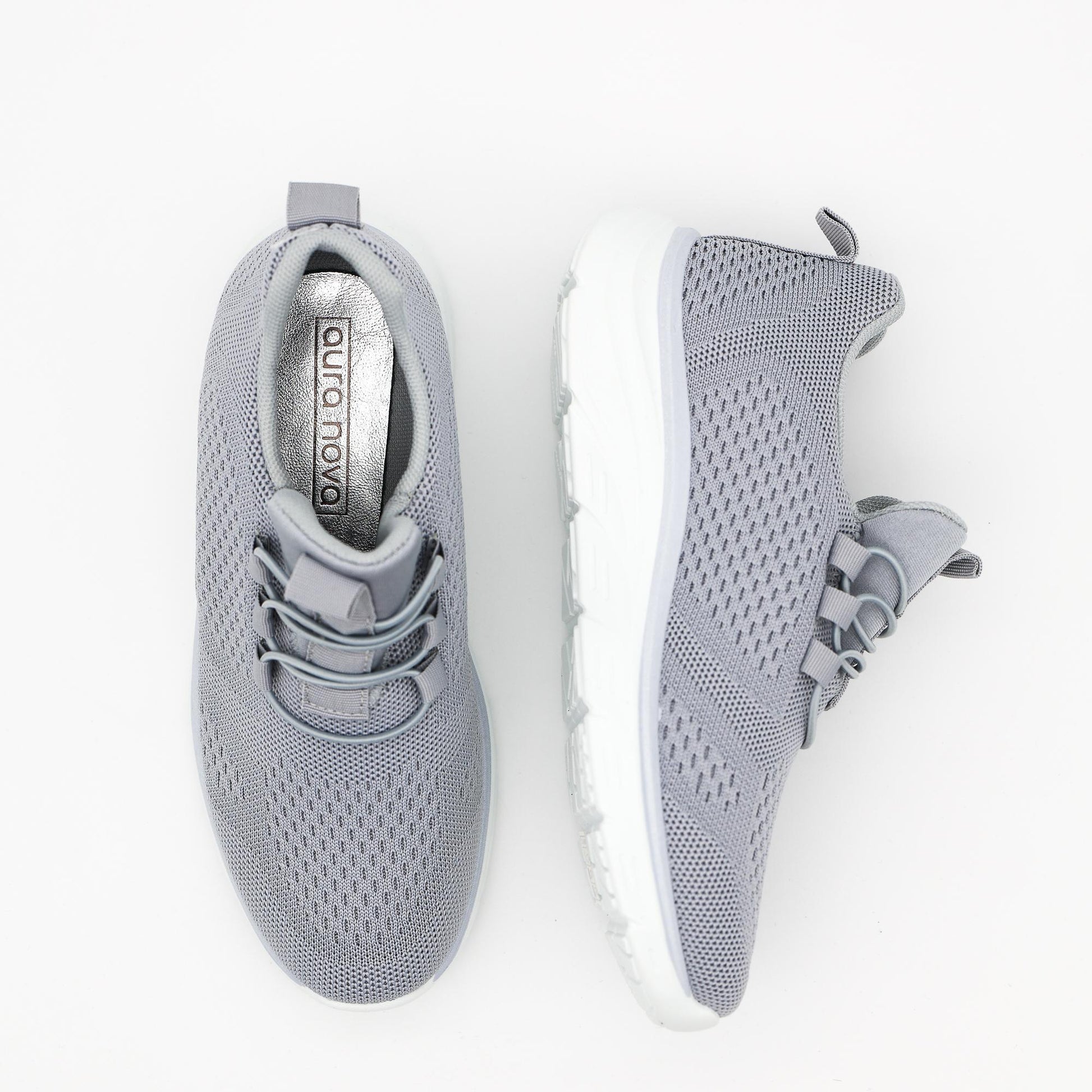 SNEAKERS MESH LACCI GRIGIO 