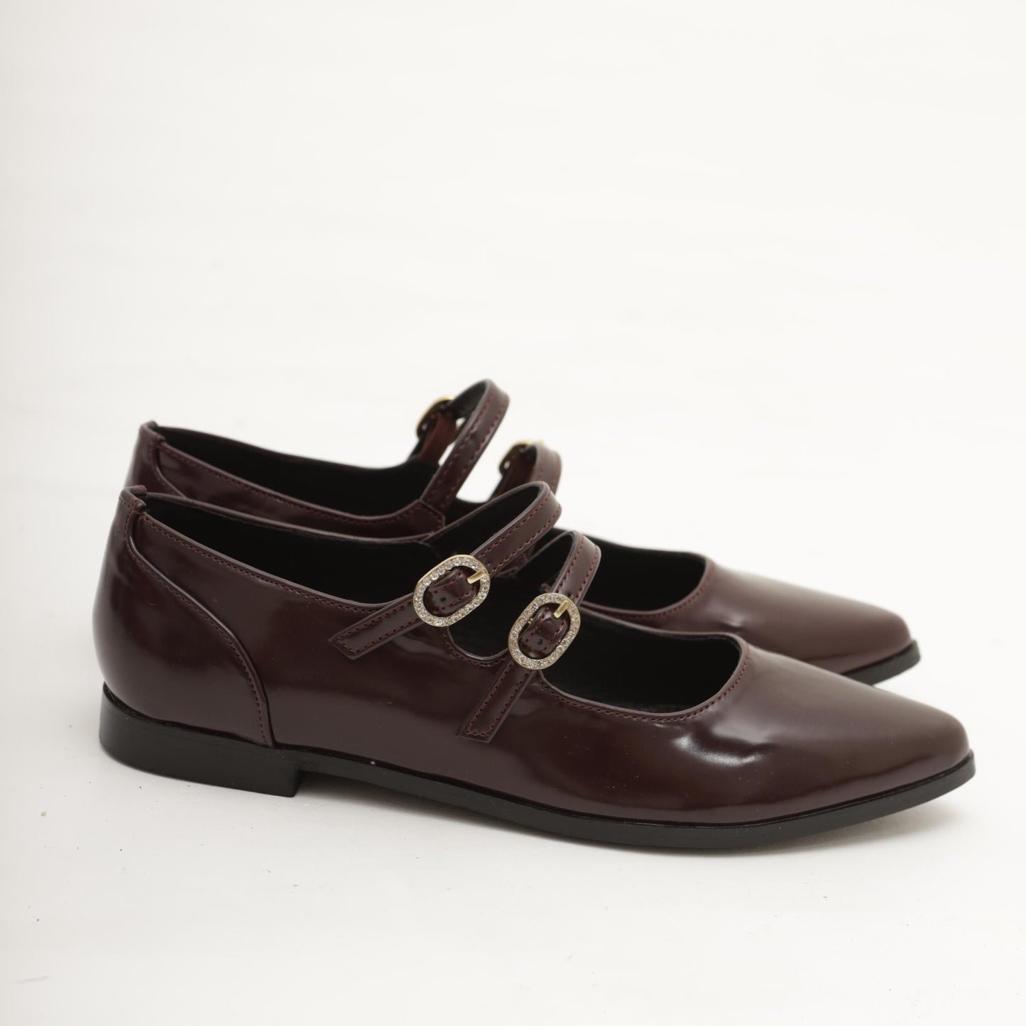 MARY JANE FLAT 2 CINTURINI BORDEAUX 