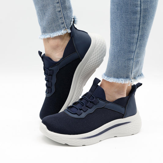 SNEAKERS MESH ELASTICI BLU NAVY 