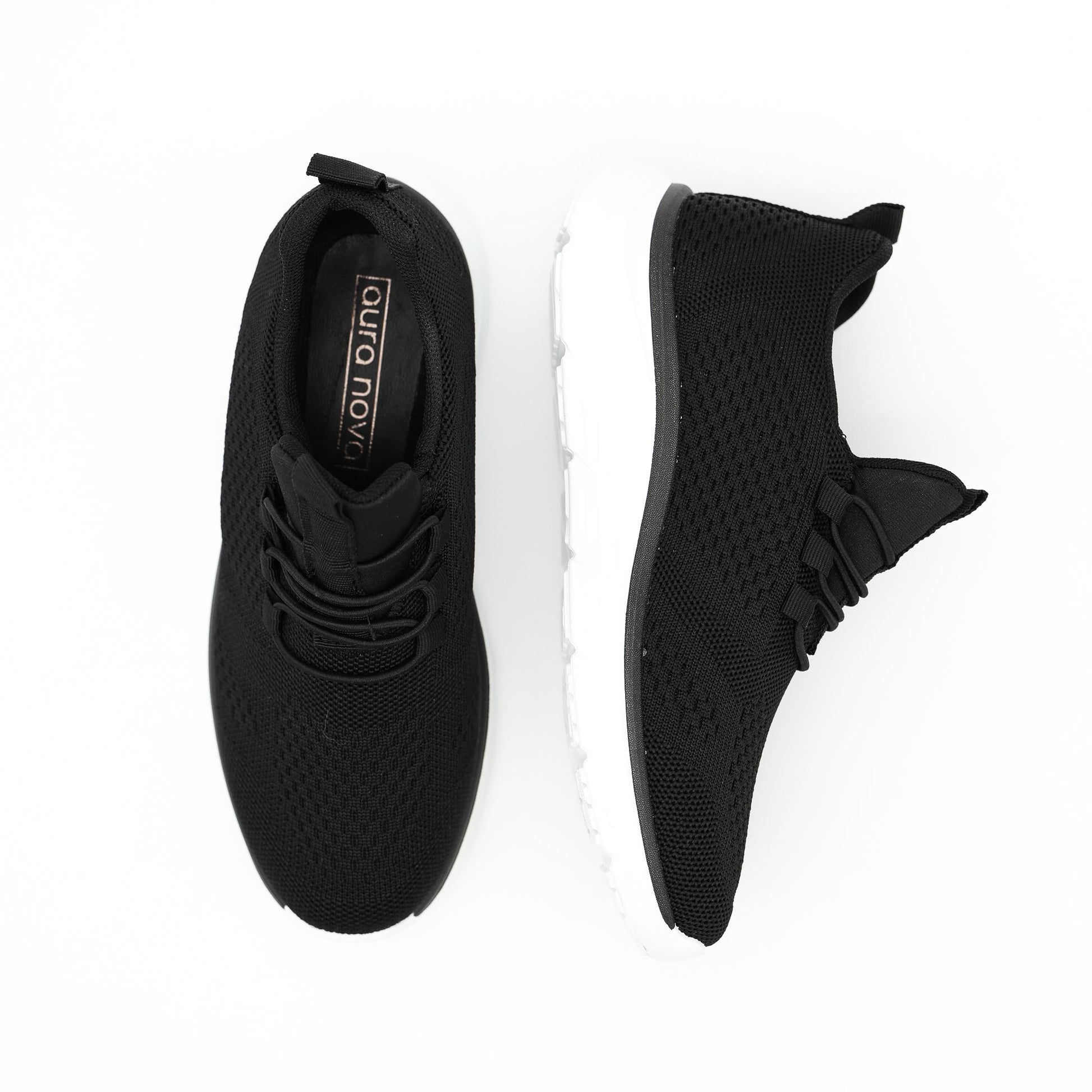 SNEAKERS MESH LACCI NERO 
