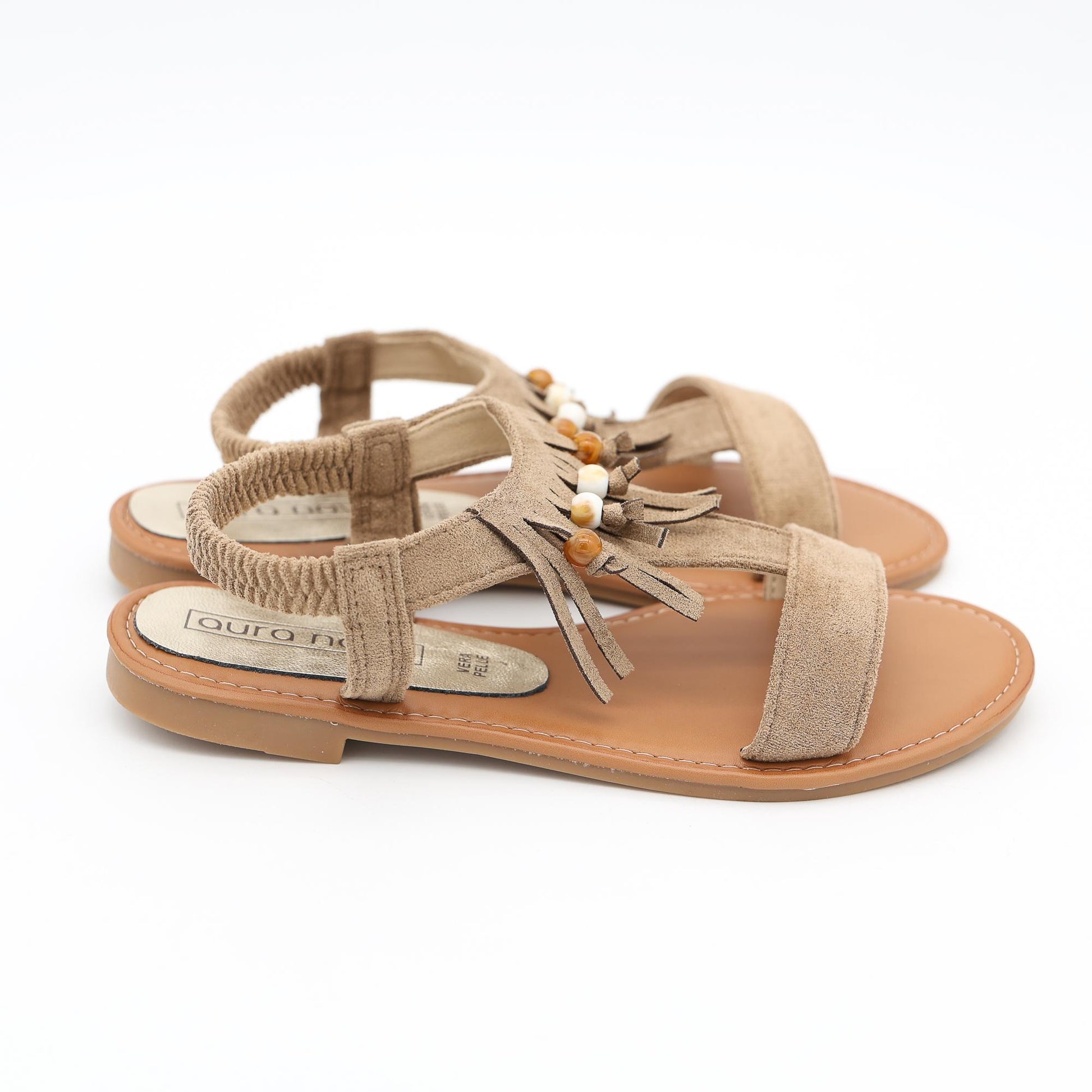 SANDALO FRANGE KHAKI 