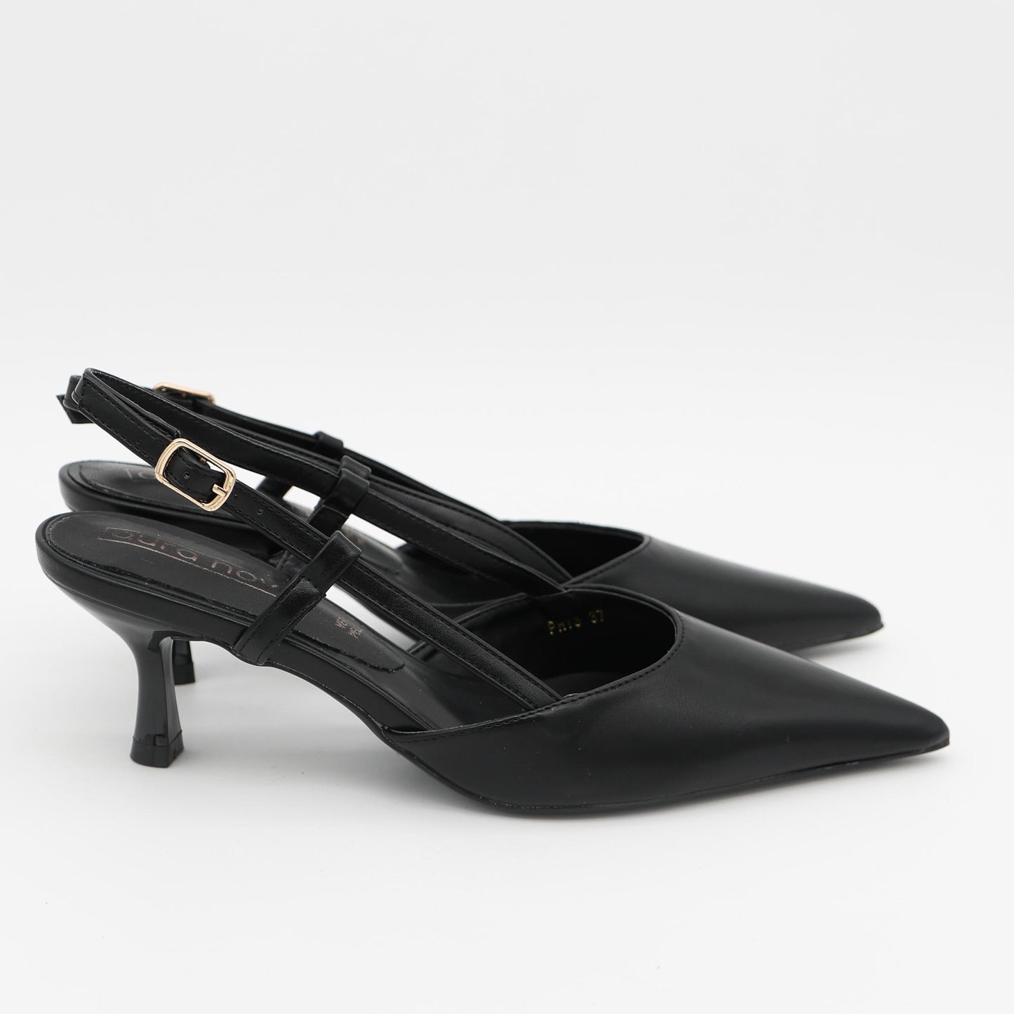 SLINGBACK TACCO NERO 